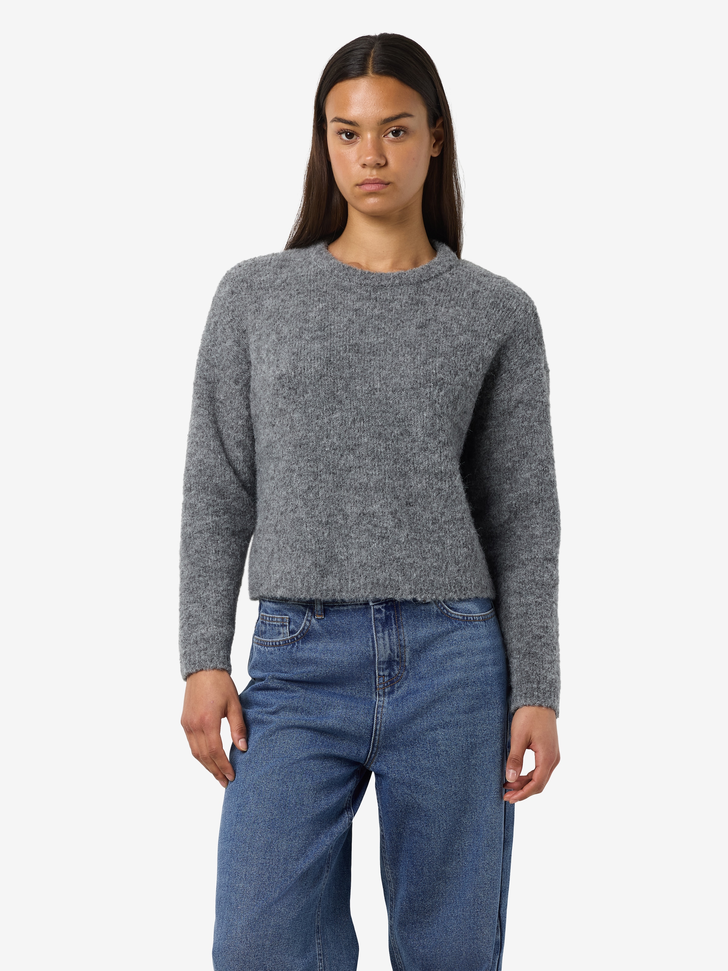 Image of Noisy may Rundhalspullover "NMDOLLY L/S O-NECK KNIT FWD NOOS"
