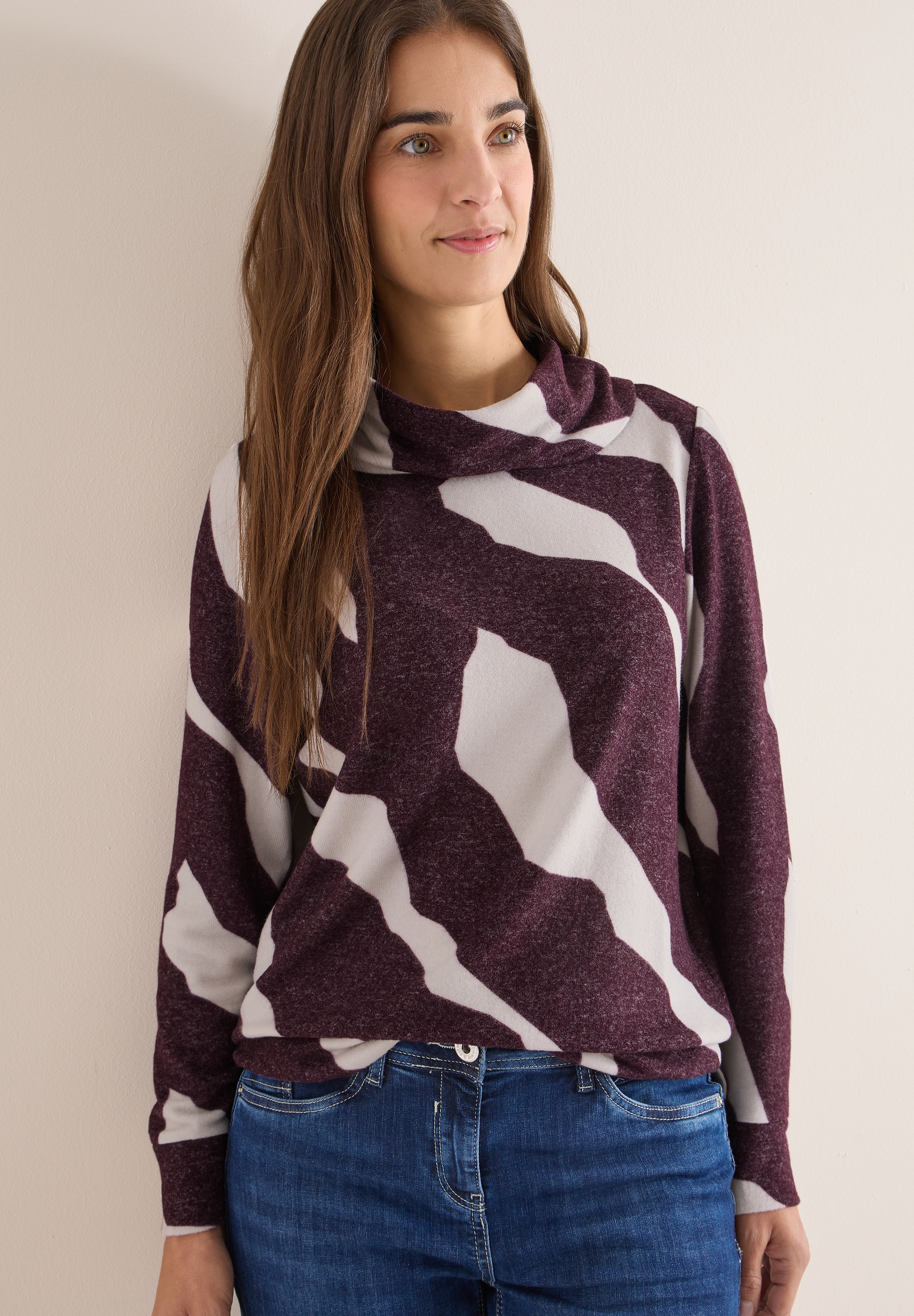 Image of Cecil Wasserfallpullover mit Muster