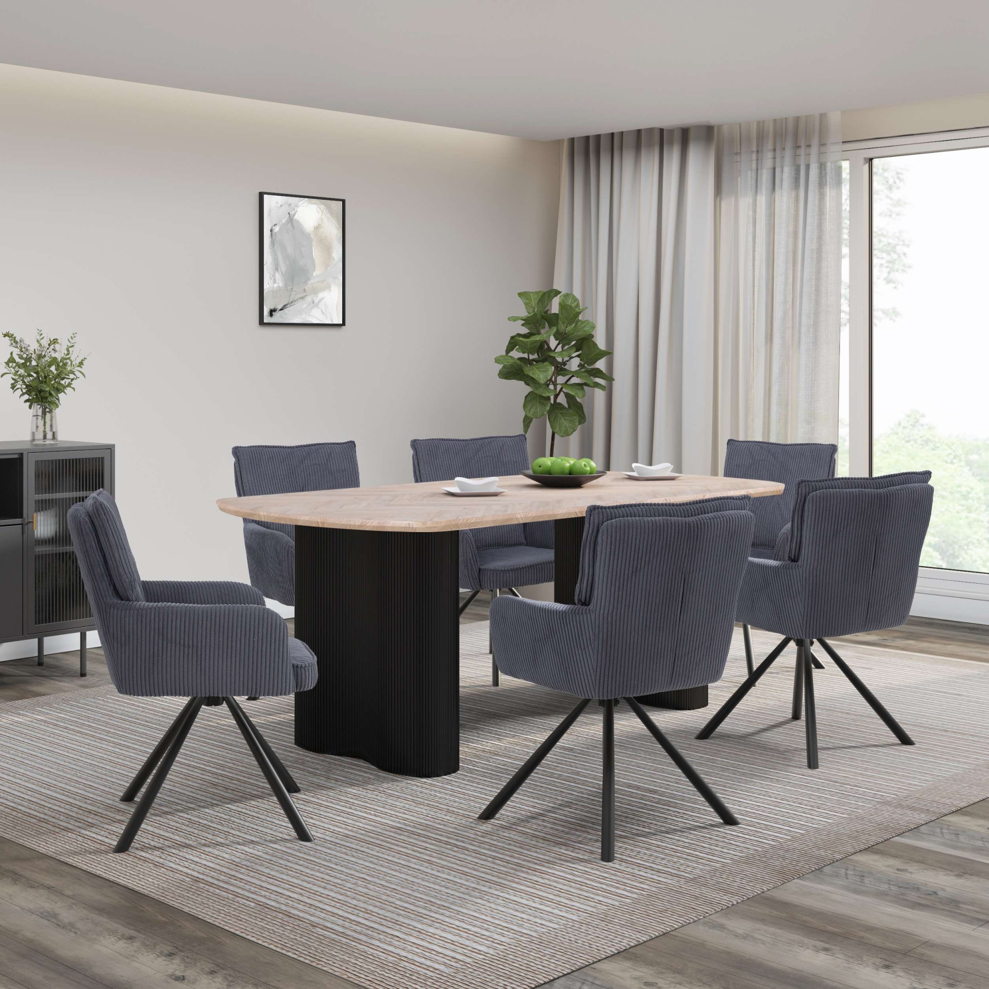 GOODproduct Esszimmerstuhl »Les Choux« () 2 Stk.gepolsterte Rückenlehne, Armlehne und Sitzfläche, Sitzhöhe 48 cm