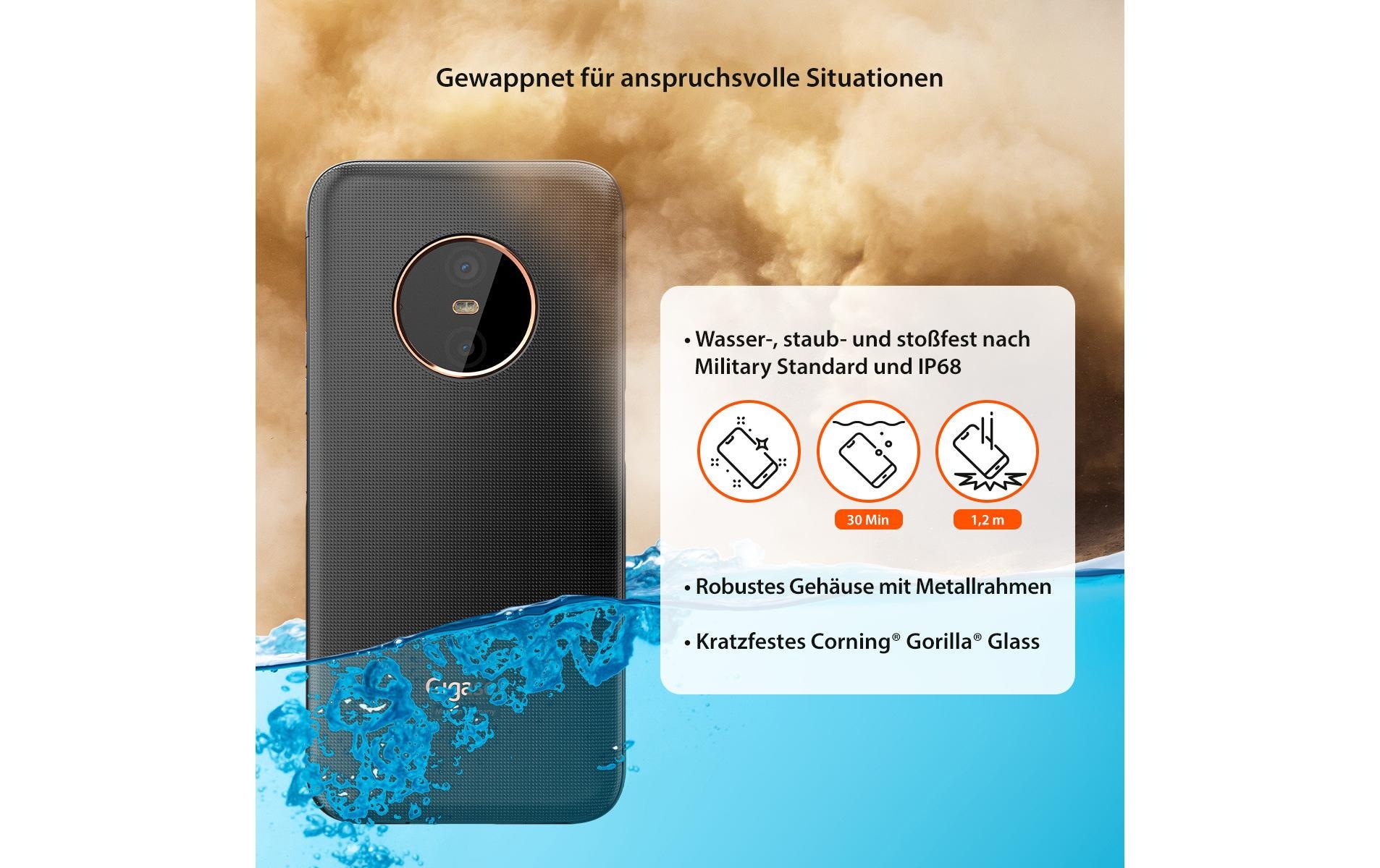 Gigaset Smartphone »128 GB Titanium«, Grau, - cm/6,6 Zoll, 128 GB Speicherplatz, 50 MP Kamera