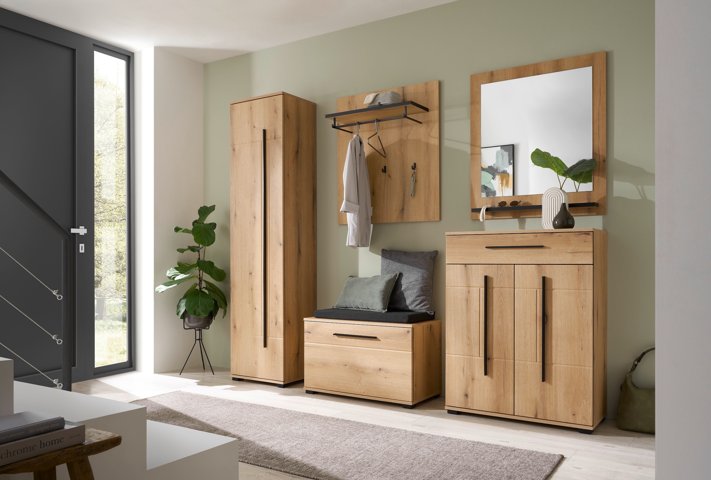 Home affaire Miroir de vestiaire »Cantara, Spiegel in zwei Farben, modernes, zeitloses Design« universell einsetzbar, mit Ablagefläche, eckig, 79 cm breit