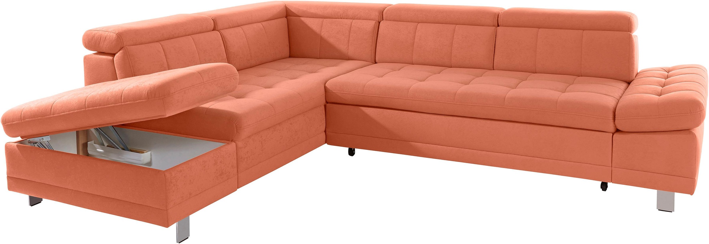 sit&more Ecksofa »Limit L-Form«, wahlweise mit Bettfunktion und Bettkasten