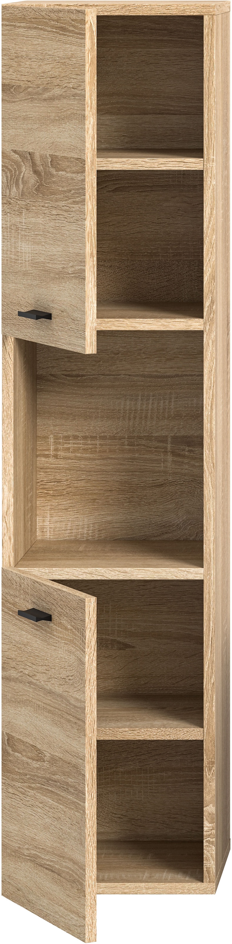 welltime Hochschrank »Tampa, Höhe 125cm, hängend oder stehend montierbar« Badschrank, Bad-Hängeschrank, Badezimmer, Bad-Möbel