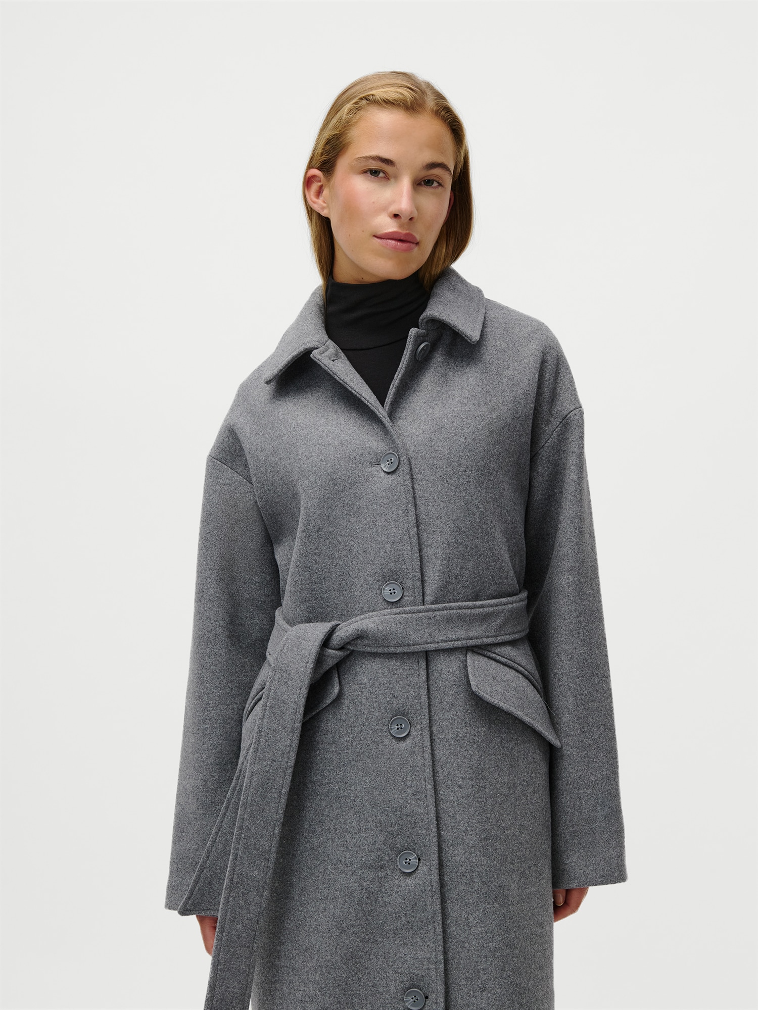 Image of LeGer Langmantel "Anaida, LeGer by Lena Gercke" Regular fit mit Rundhalsausschnitt