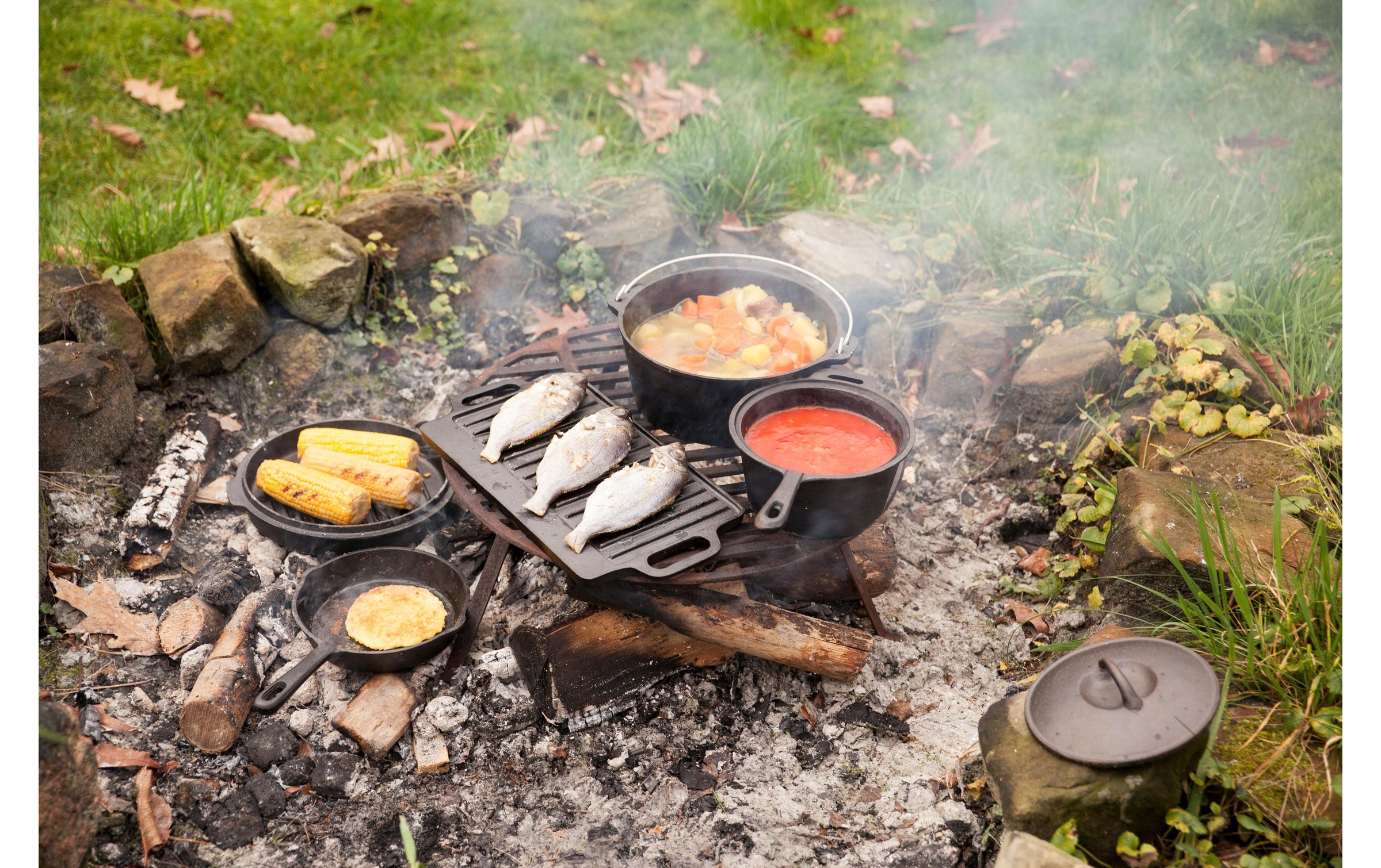 esschert design Grillpfanne »7teilig«, Gusseisen