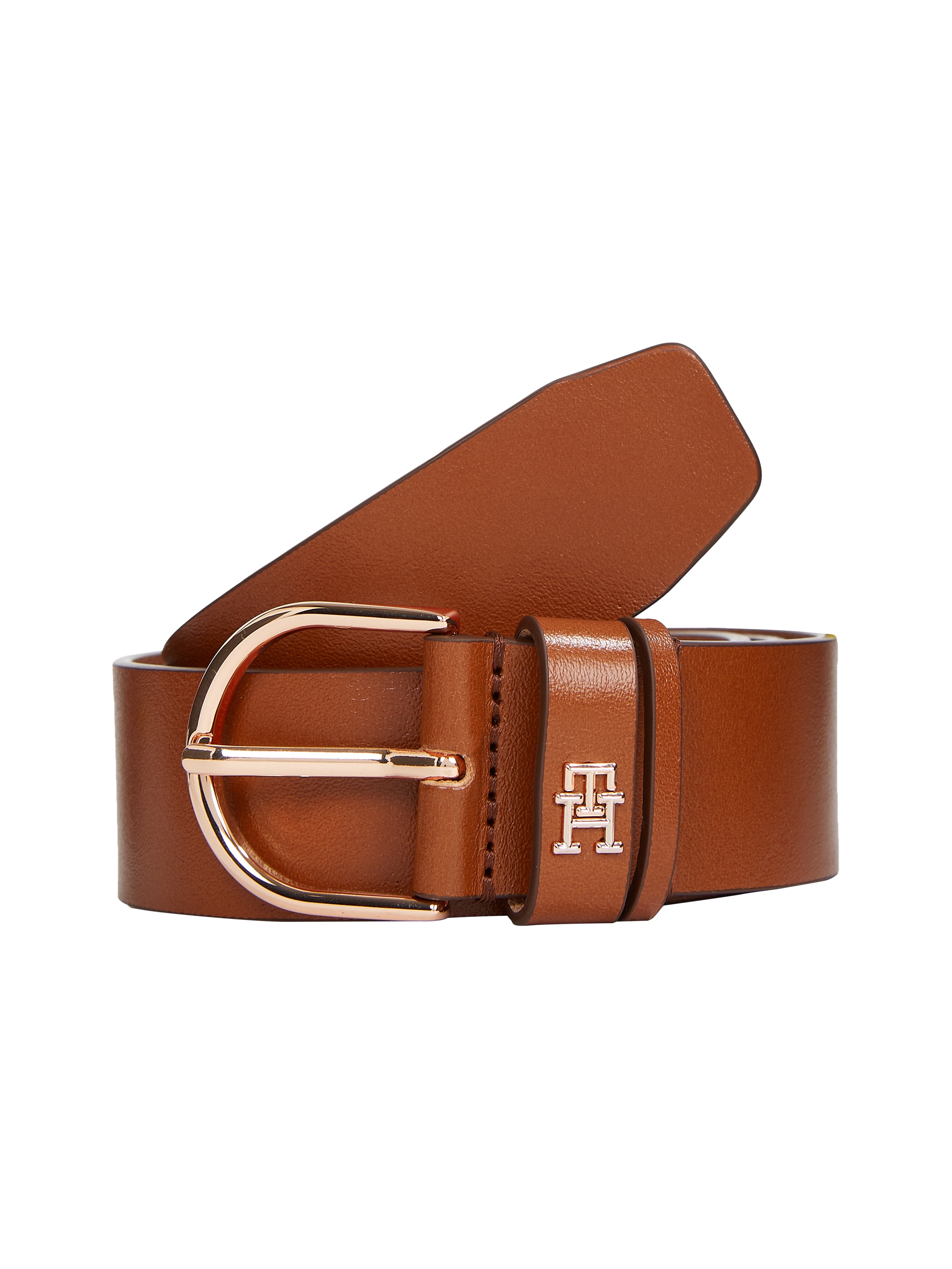 Image of Tommy Hilfiger Ledergürtel "ESSENTIAL EFFORTLESS 3.5 cm breit" Ovale Einfachdornschliesse, Logoemblem