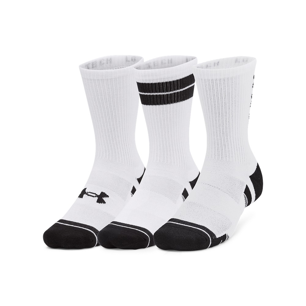 Image of Under Armour Sportsocken "UA PERF TECH NOV 3PK CREW" 3 Stk. tlg. für vielseitige Aktivitäten, elastisch, aus Polyester und Elasthan