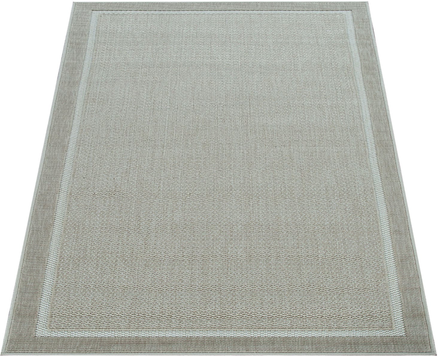 Image of Paco Home Teppich "Brugge 225" rechteckig 4 mm Höhe Flachgewebe, mit Bordüre, In- und Outdoor geeignet, Wohnzimmer