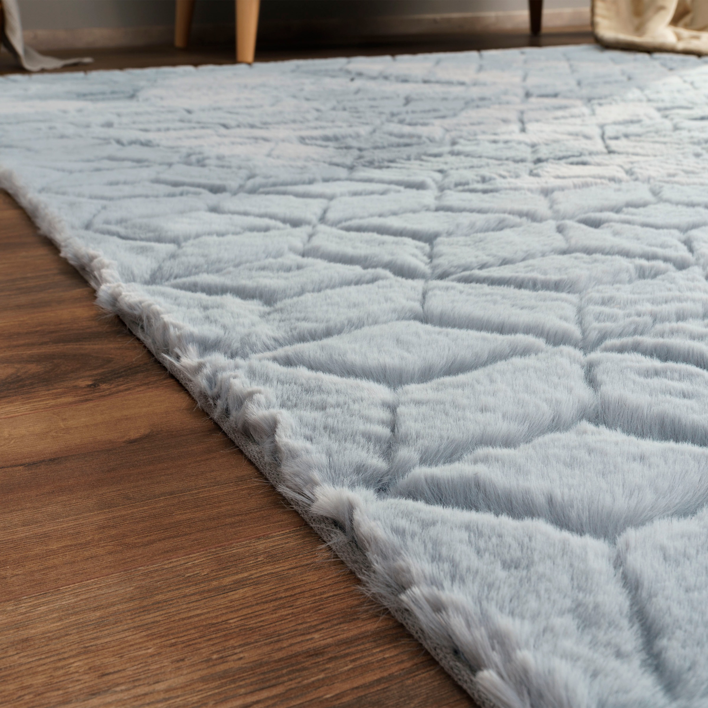 Paco Home Hochflor-Teppich »Arnheim 745«, rechteckig, 26 mm Höhe, Uni Farben, modernes geometrisches Design, besonders weich