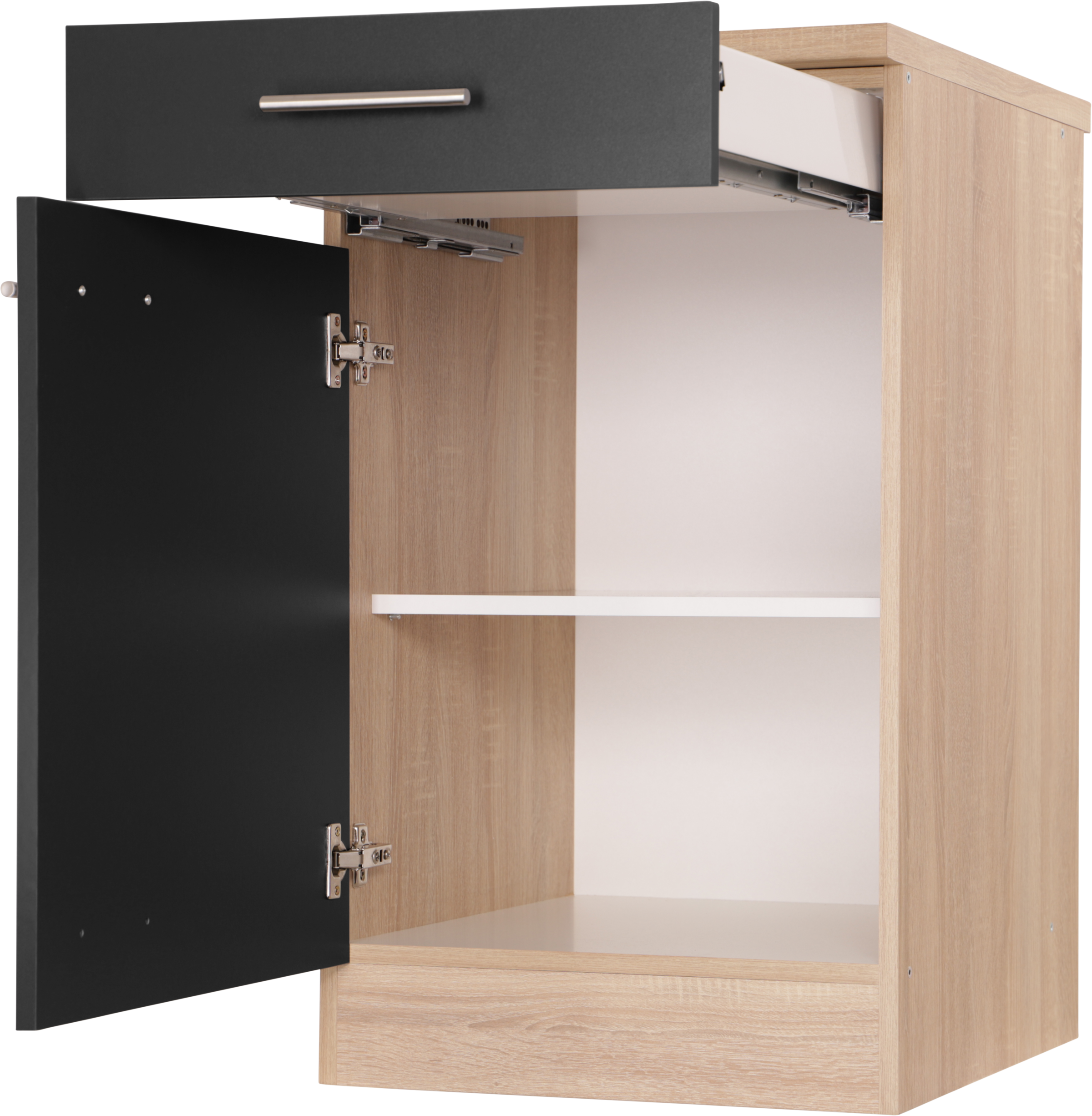 RESPEKTA Armoire basse »Merle« Largeur 50 cm, fermeture douce, poignées en métal, hauteur de travail 85 cm