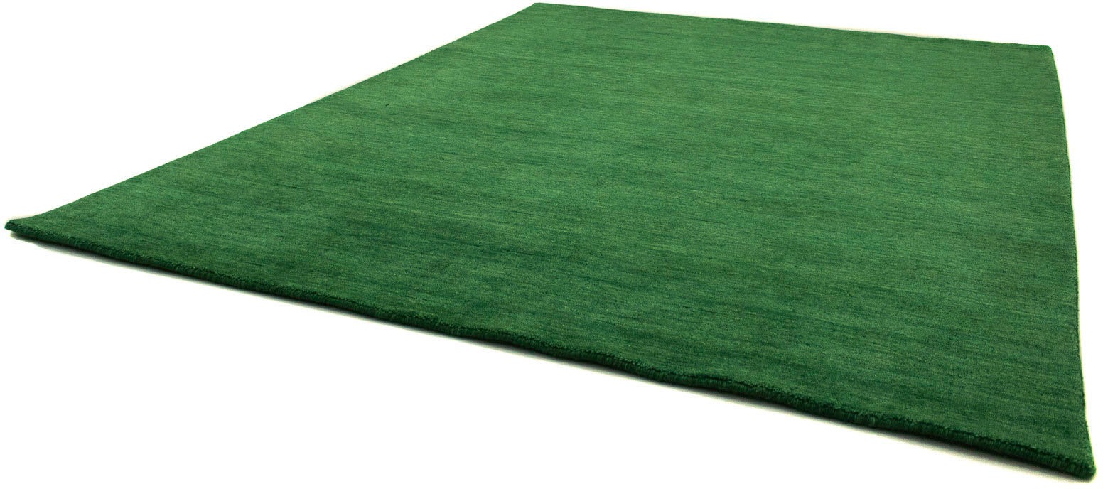 morgenland Wollteppich »Uni - Gabbeh Teppich - Softy«, rechteckig, 1,6 mm Höhe, Gabbeh Optik, Uni Farben, reine Wolle, sehr weicher Flor, Wohnzimmer