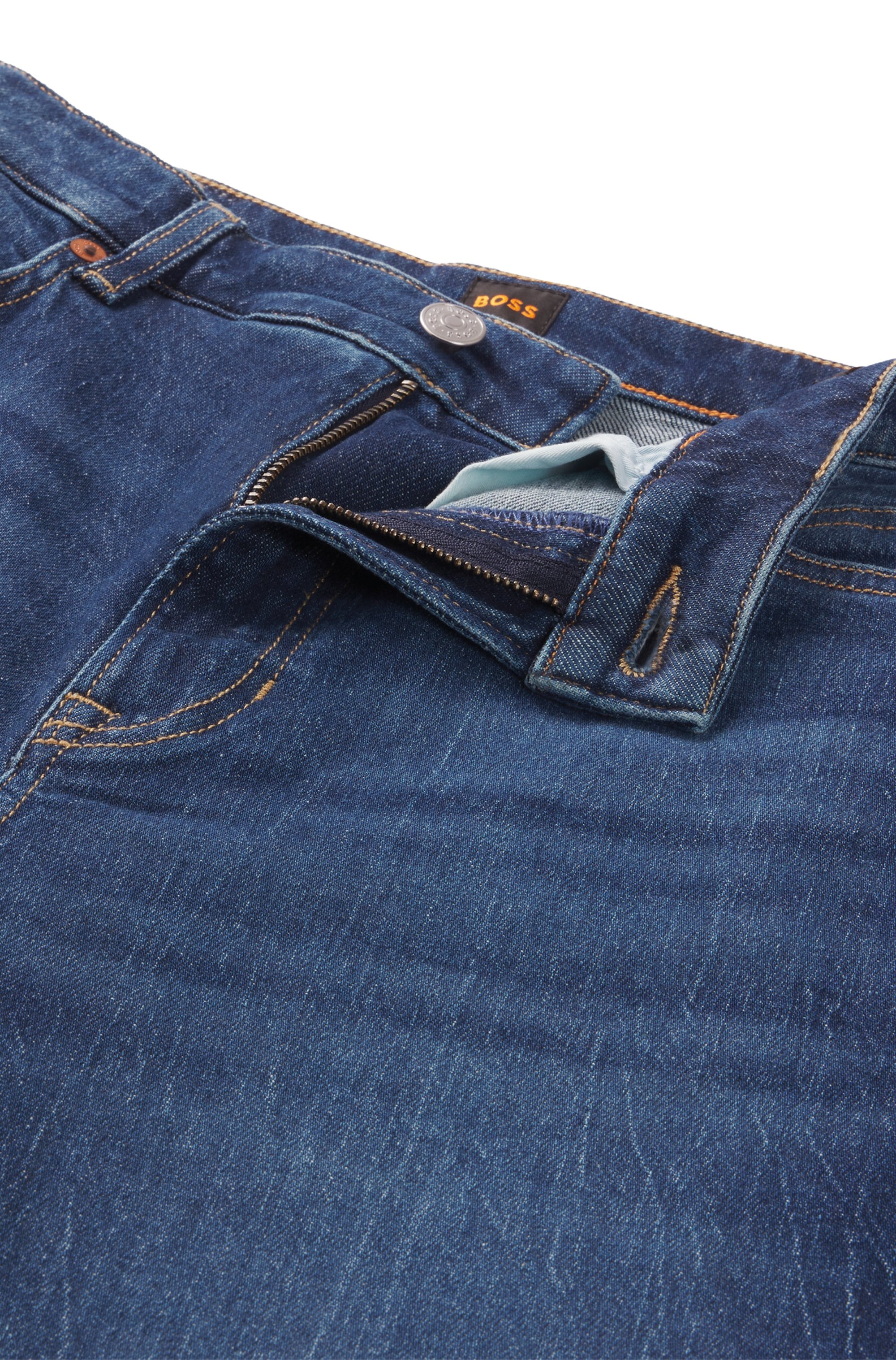 BOSS ORANGE Weite Jeans »Marlene High Rise Hochbund High Waist Premium Denim Jeans«, (BOSS ORANGE DENIM), weite Beinfom, cropped