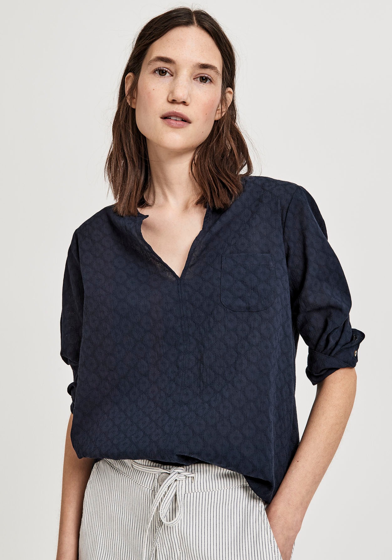 Image of OPUS Schlupfbluse »Fimo structur«, mit modischem Vokuhilasaum bei Ackermann Versand Schweiz