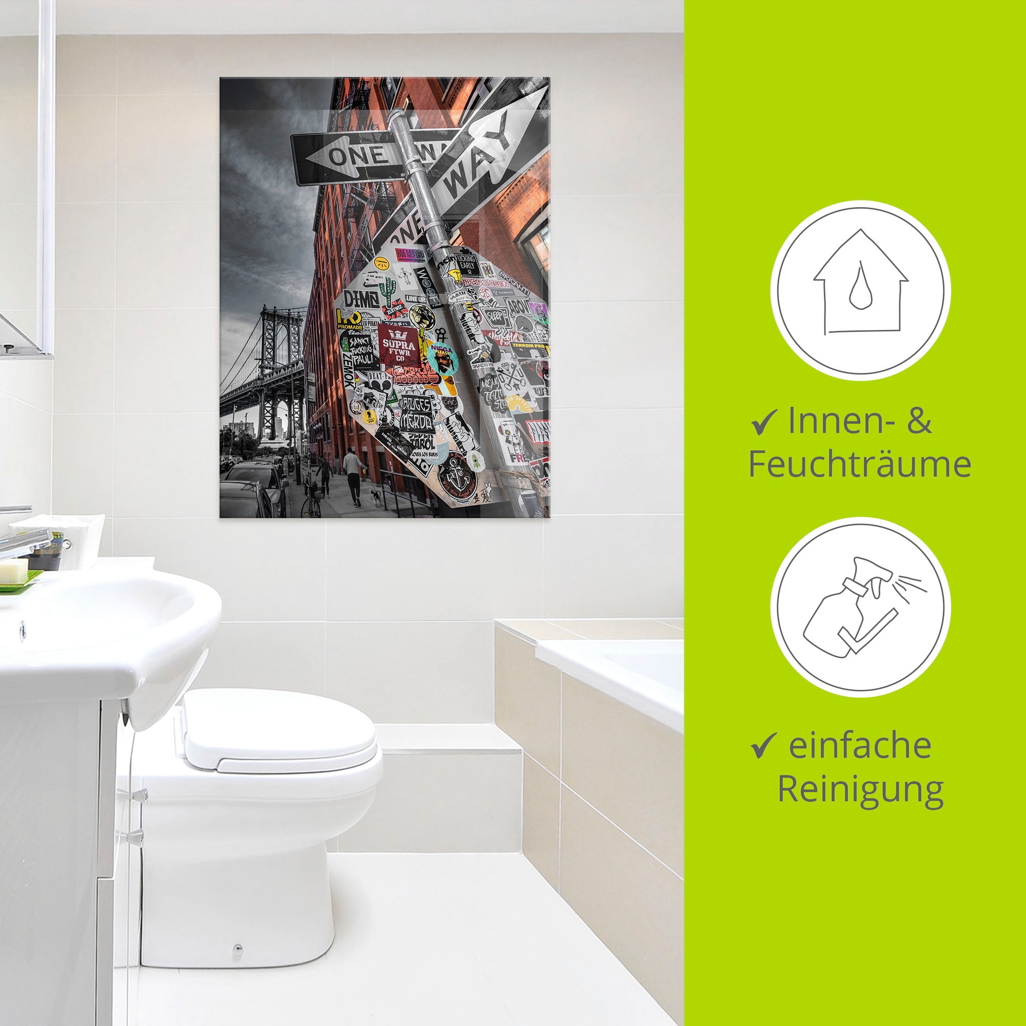 Artland Glasbild »New York Street Fotografie« Amerika 1 Stk. tlg. in verschiedenen Grössen