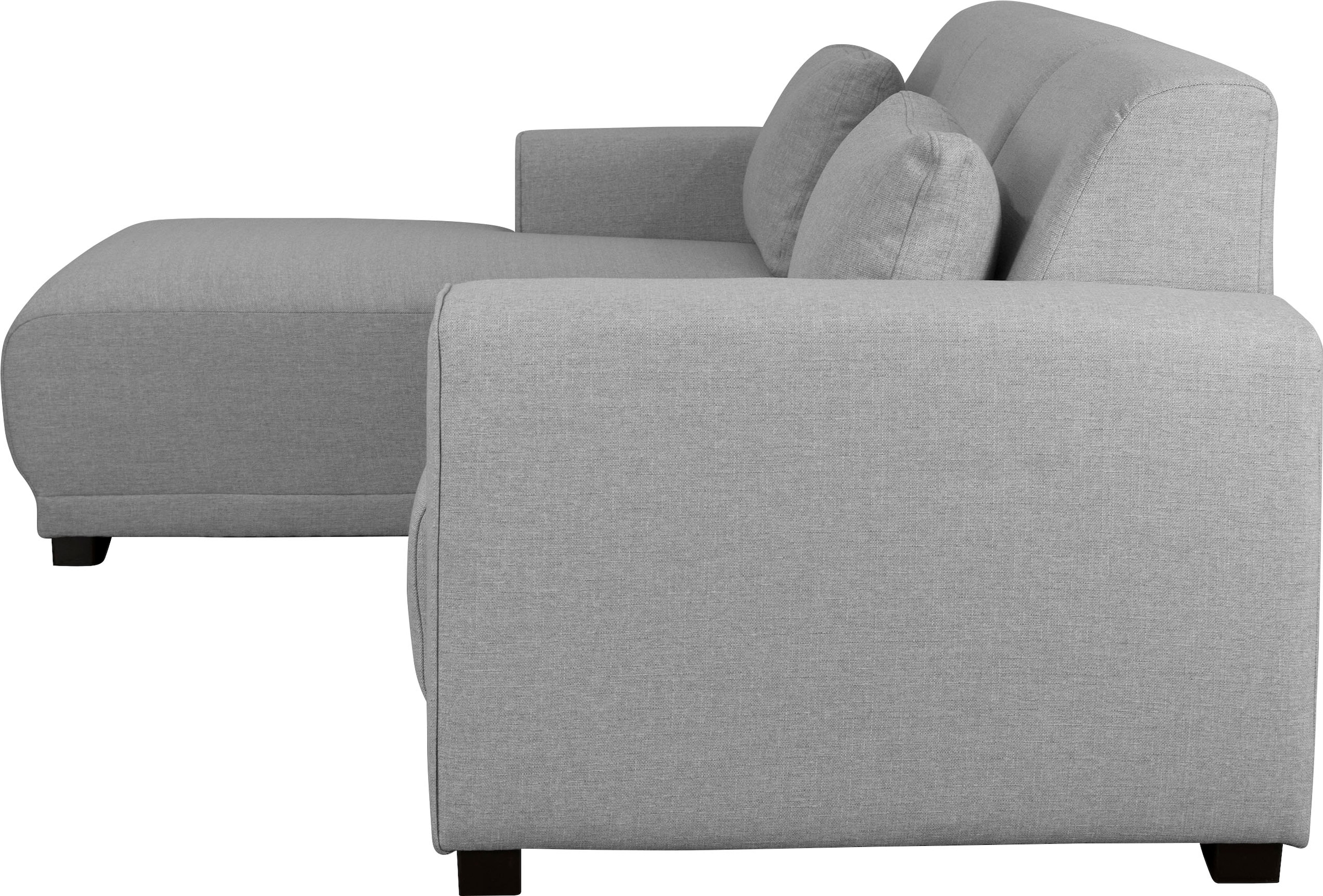 Home affaire Ecksofa »BORNHOLM L-Form mit Recamiere, Masse B/T/H: 234/162/85 cm«, Recamiere links oder rechts bestellbar, Wellenfederung, inkl. 2 Kissen