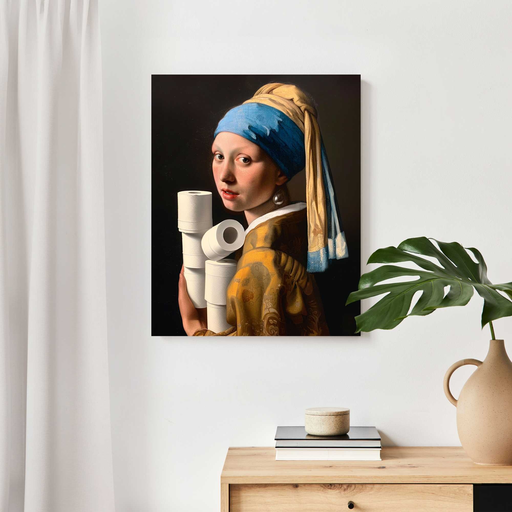 Reinders! Deco-Panel »Toiletpaper Girl« Toilette - Blau - MDF - Kunst - 40x50 cm