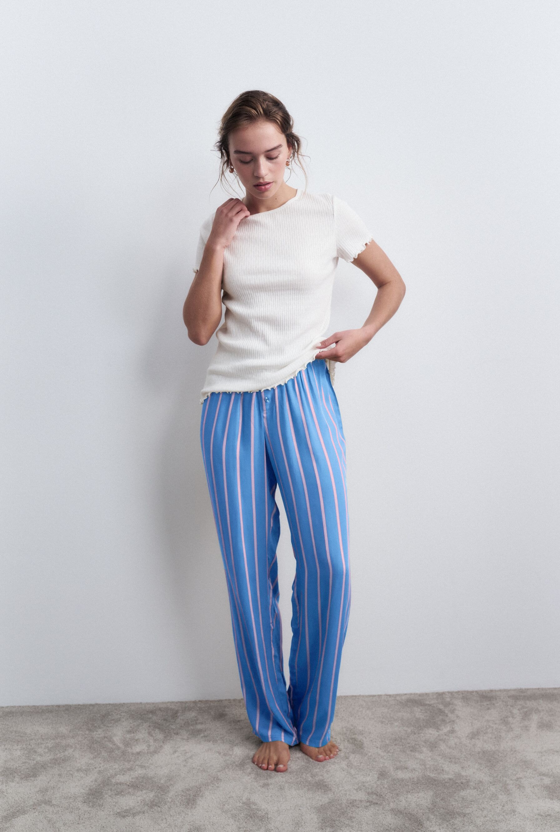 Triumph Pantalon de pyjama »Mix & Match Trousers Viscose 01«  Gummizug, gestreift, leicht