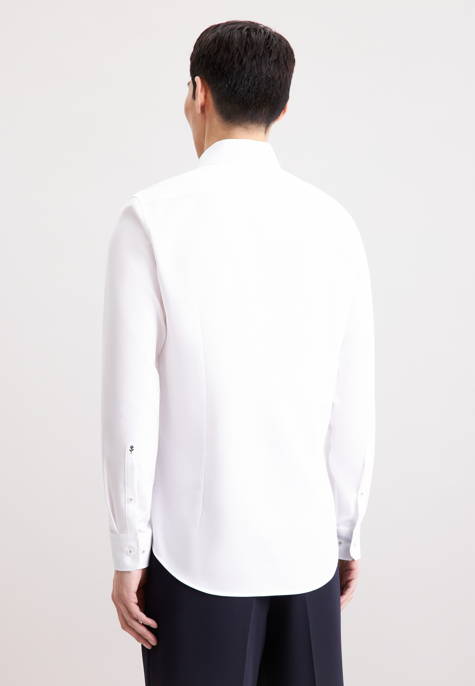 seidensticker Businesshemd »Schwarze Rose« Slim 1/1 Covered-Button-Down-Kragen Struktur