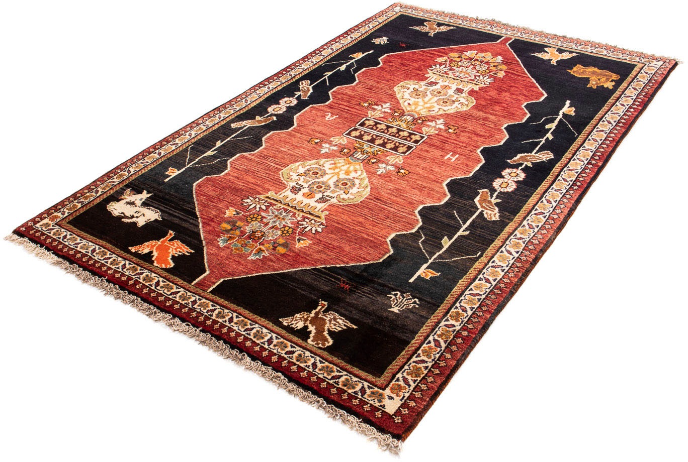 Image of morgenland Orientteppich »Perser - Nomadic - 202 x 127 cm - dunkelblau«, rechteckig, 10 mm Höhe, Wohnzimmer, Handgeknüpft, Einzelstück mit Zertifikat bei Ackermann Versand Schweiz