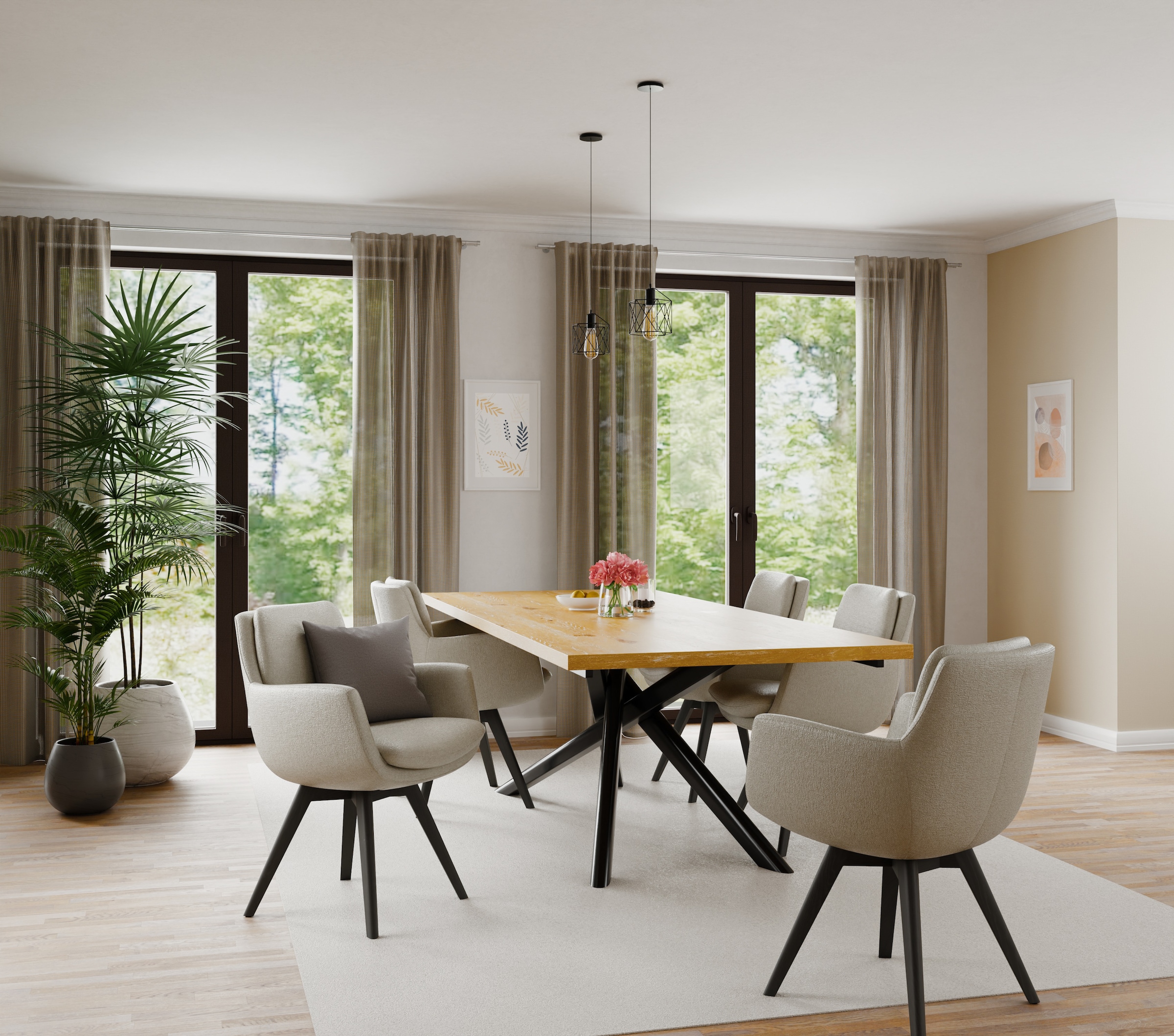 Image of HOMING Gardine "Neta" verdeckte Schlaufen 1 Stk. tlg. Netzstuktur, Wohnzimmer, Küche, Schlafzimmer