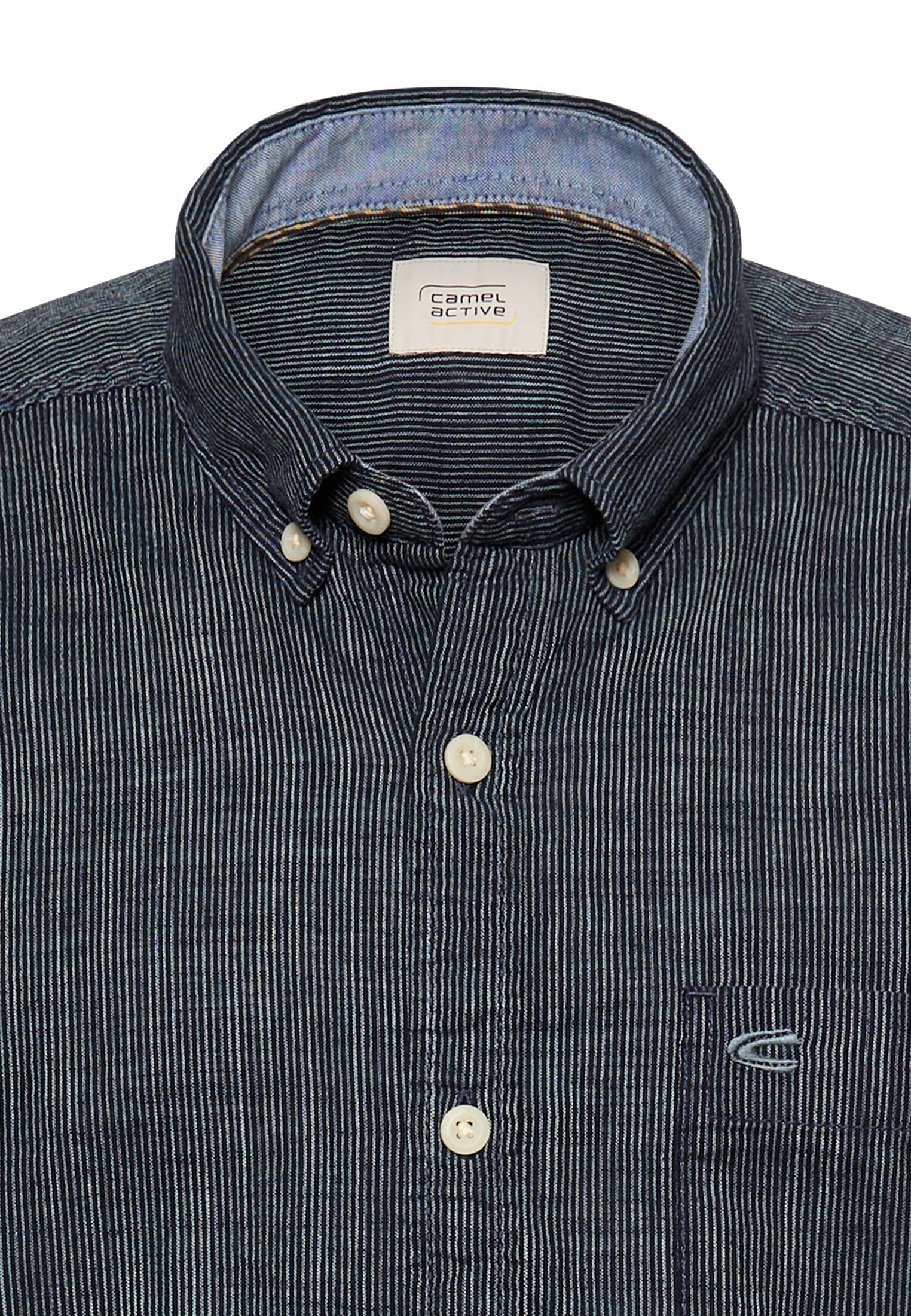 camel active Kurzarmhemd mit Button-Down-Kragen