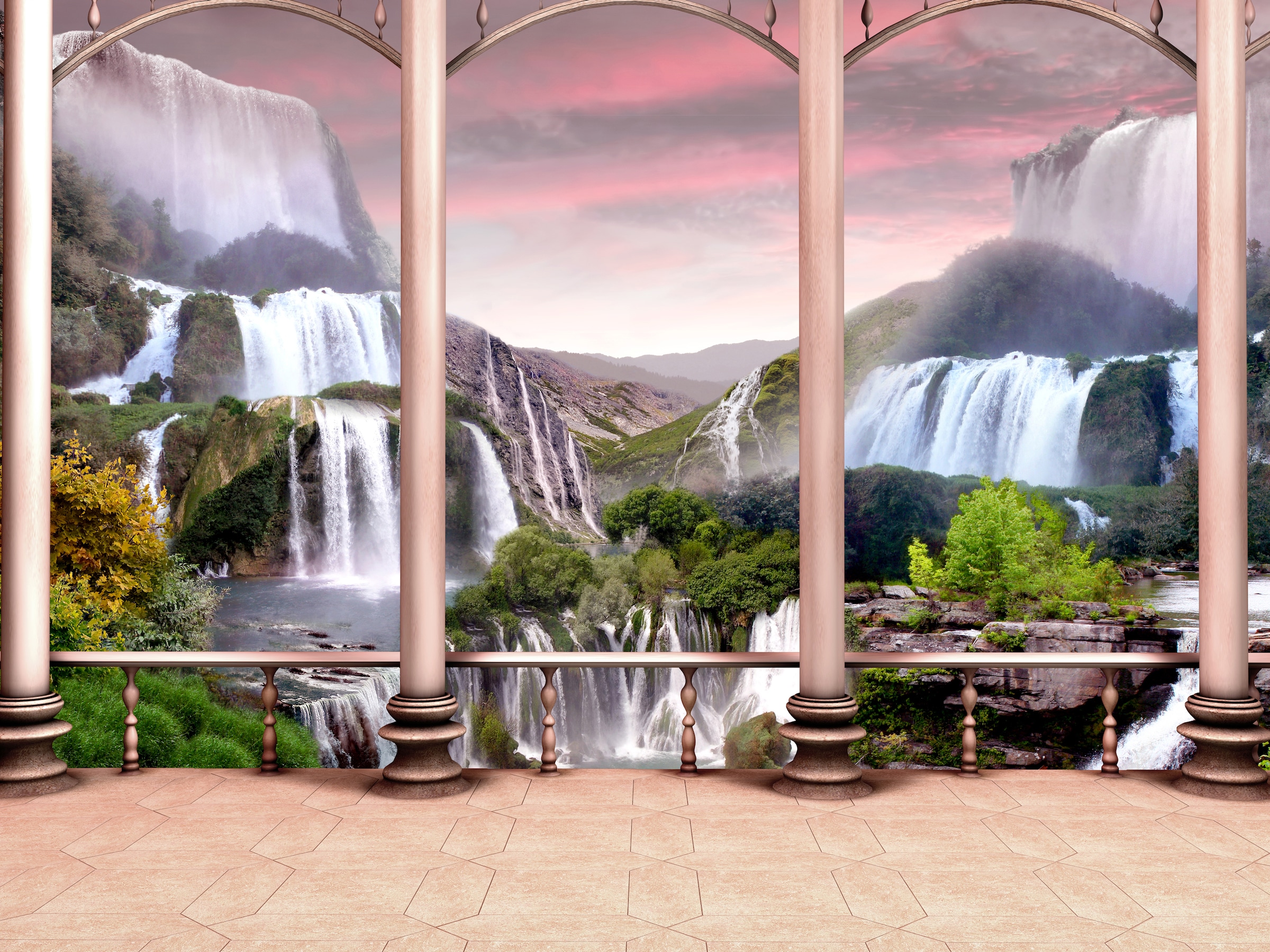 Image of Papermoon Fototapete "Waterfall Design" glatt