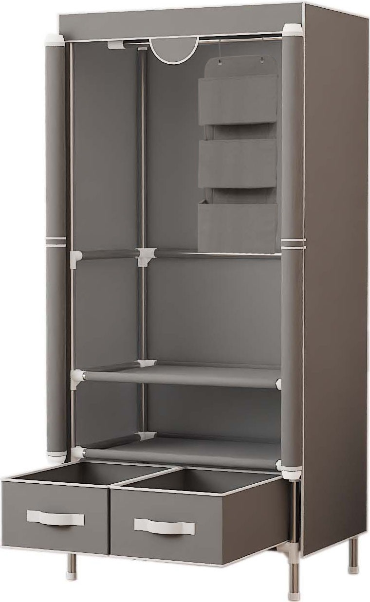 INOSIGN Kleiderschrank »Stockholm Stoffkleiderschrank Bestseller in diversen Ausführungen«, (Stabile Konstruktion mit Schubladen in vielen Breiten erhältlich), Schlafzimmer Garderobe Schrank Stoffkleiderschrank mit viel Stauraum
