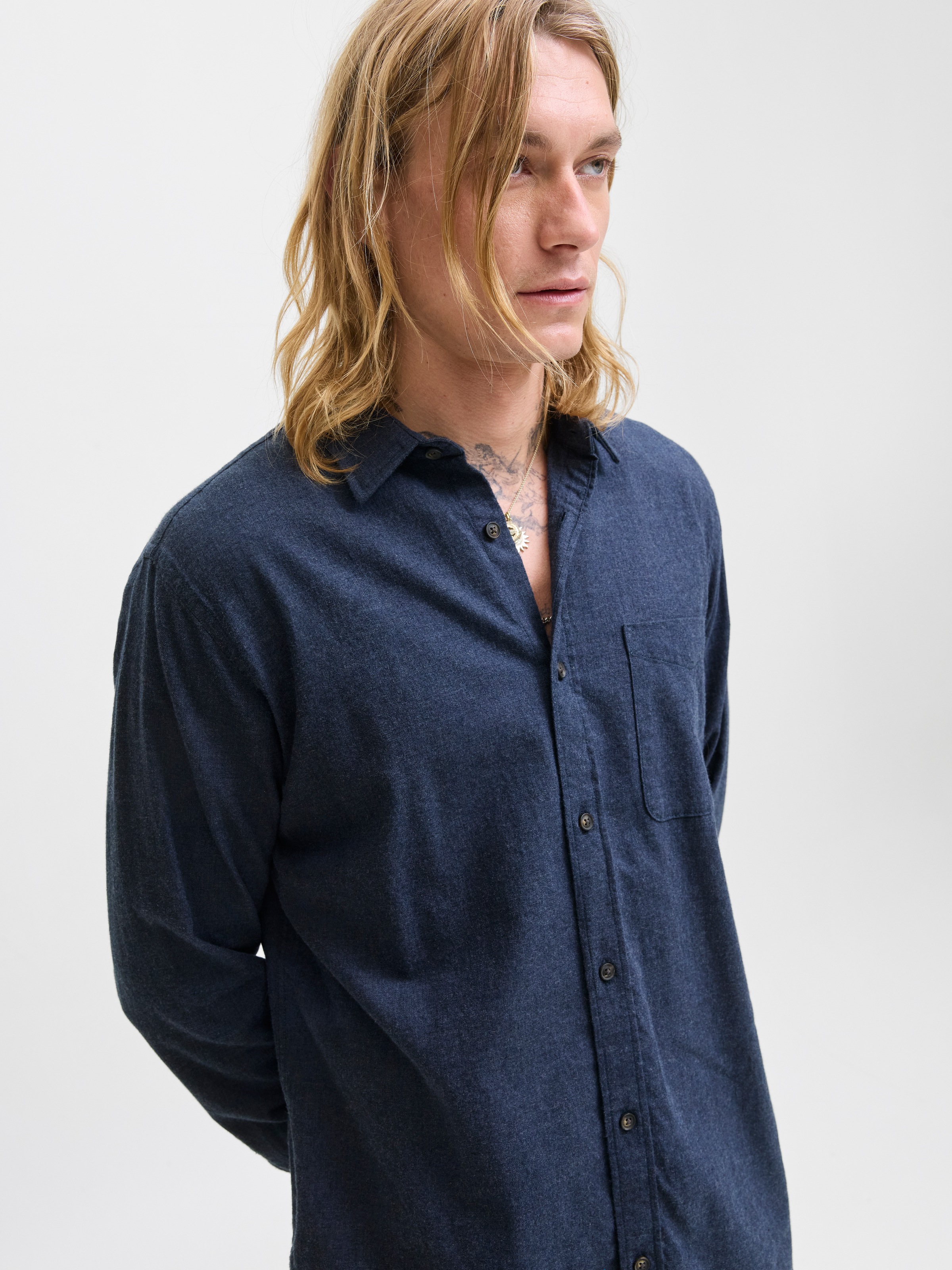 Jack & Jones Langarmhemd »JJECLASSIC MELANGE SHIRT L/S NOOS«