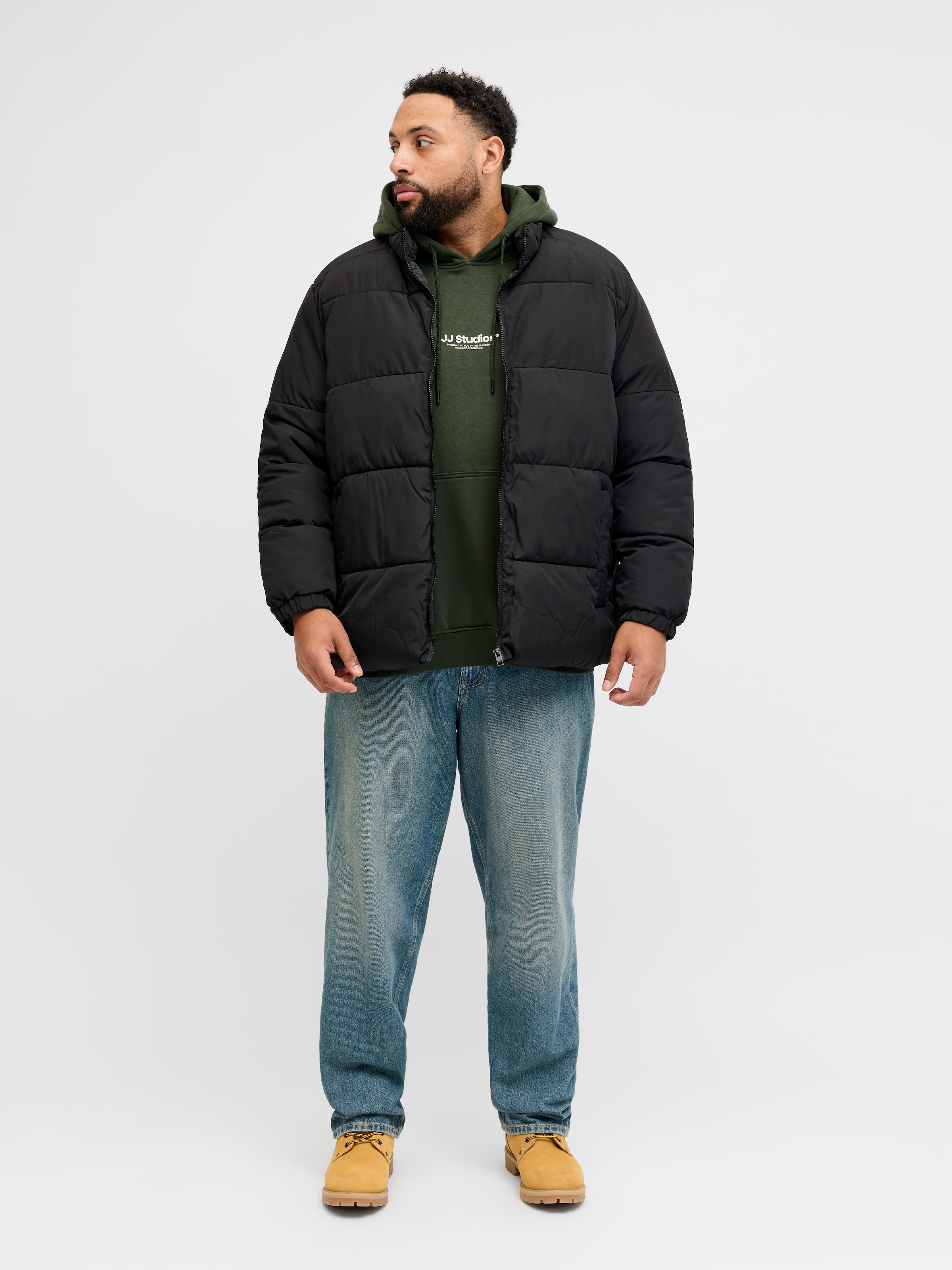Jack & Jones PlusSize Steppjacke »JJMAZE PUFFER COLLAR PLS« ohne Kapuze