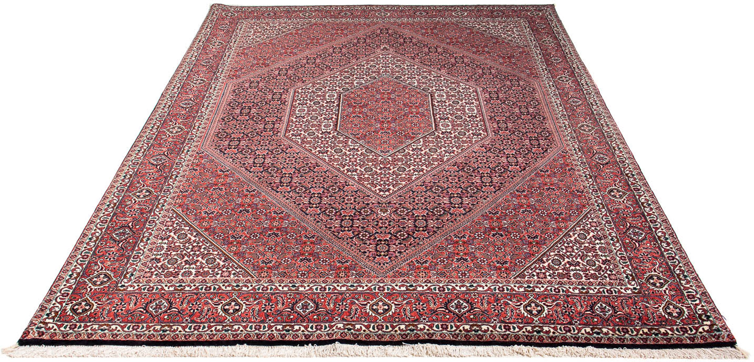Image of morgenland Orientteppich »Perser - Bidjar - 242 x 168 cm - hellrot«, rechteckig, 15 mm Höhe, Wohnzimmer, Handgeknüpft, Einzelstück mit Zertifikat bei Ackermann Versand Schweiz