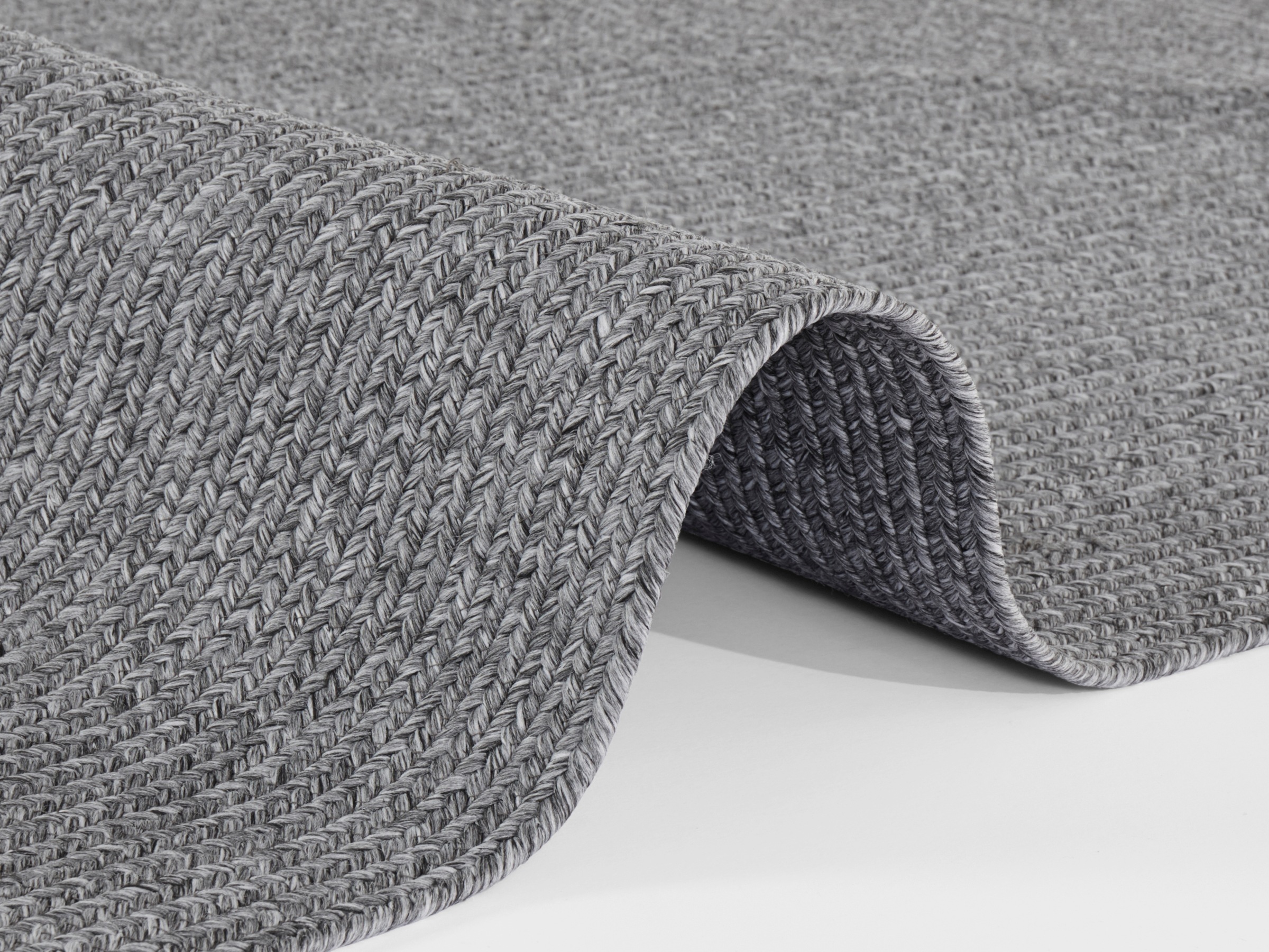 NORTHRUGS Teppich »Trenzado«, rechteckig, 10 mm Höhe, In- & Outdoor, Handmade-Look, Läufer, Wetterfest, Balkon, Wohnzimmer