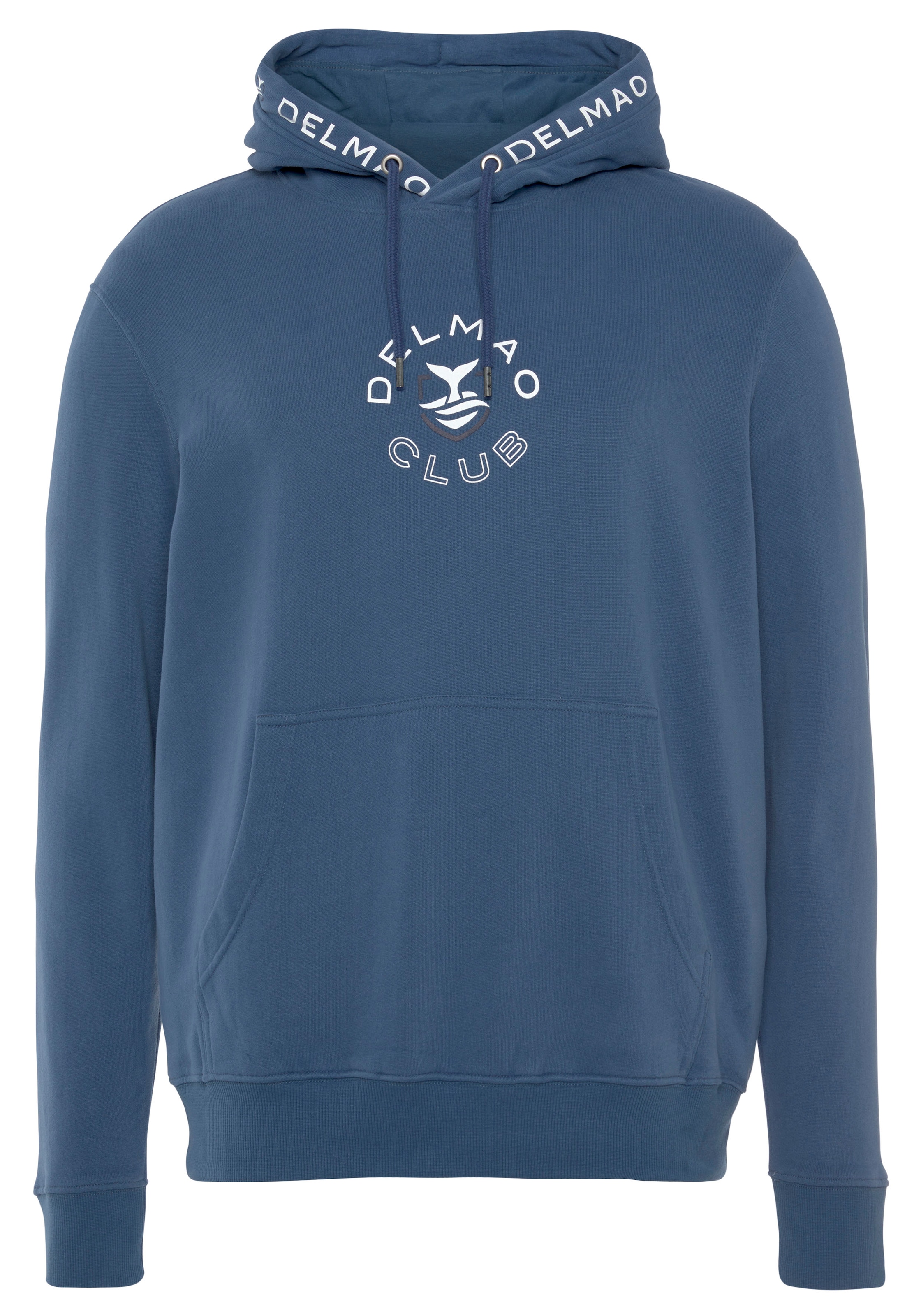 DELMAO Kapuzensweatshirt, Langarm, lockere Passform, mit Print und Stickerei, mit Kapuze