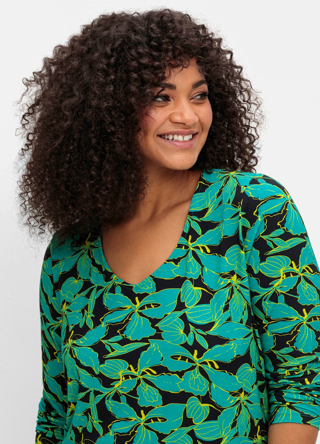 sheego by Joe Browns Langarmshirt »T-Shirt«, (1 tlg.)