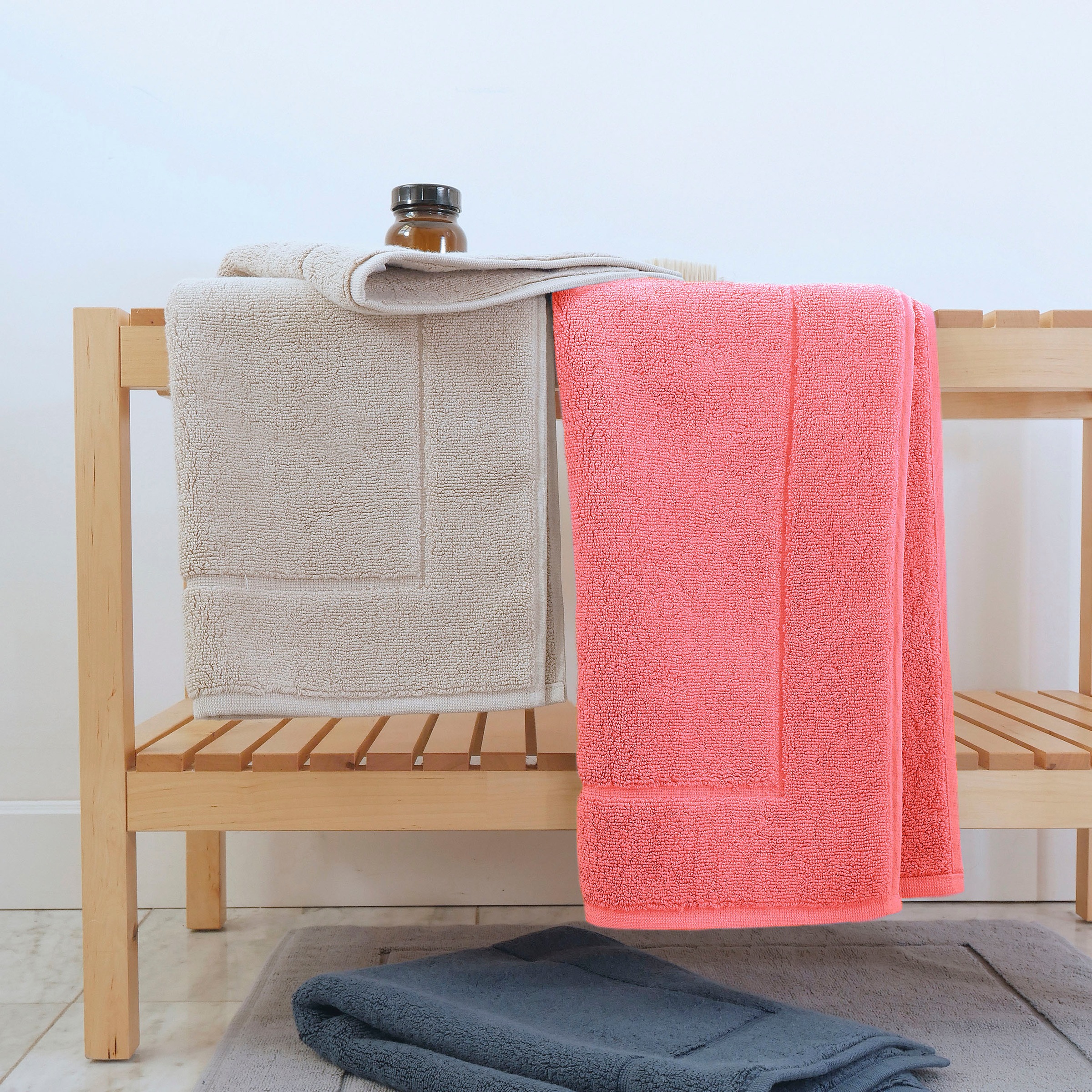 framsohn frottier Badematte "Uni Basic Hotelmatte" Höhe 11 mm beidseitig nutzbar  fußbodenheizungsgeeignet  schnell trocknend große Farbpalette, Hergestellt in Österreich, Badezimmerteppich