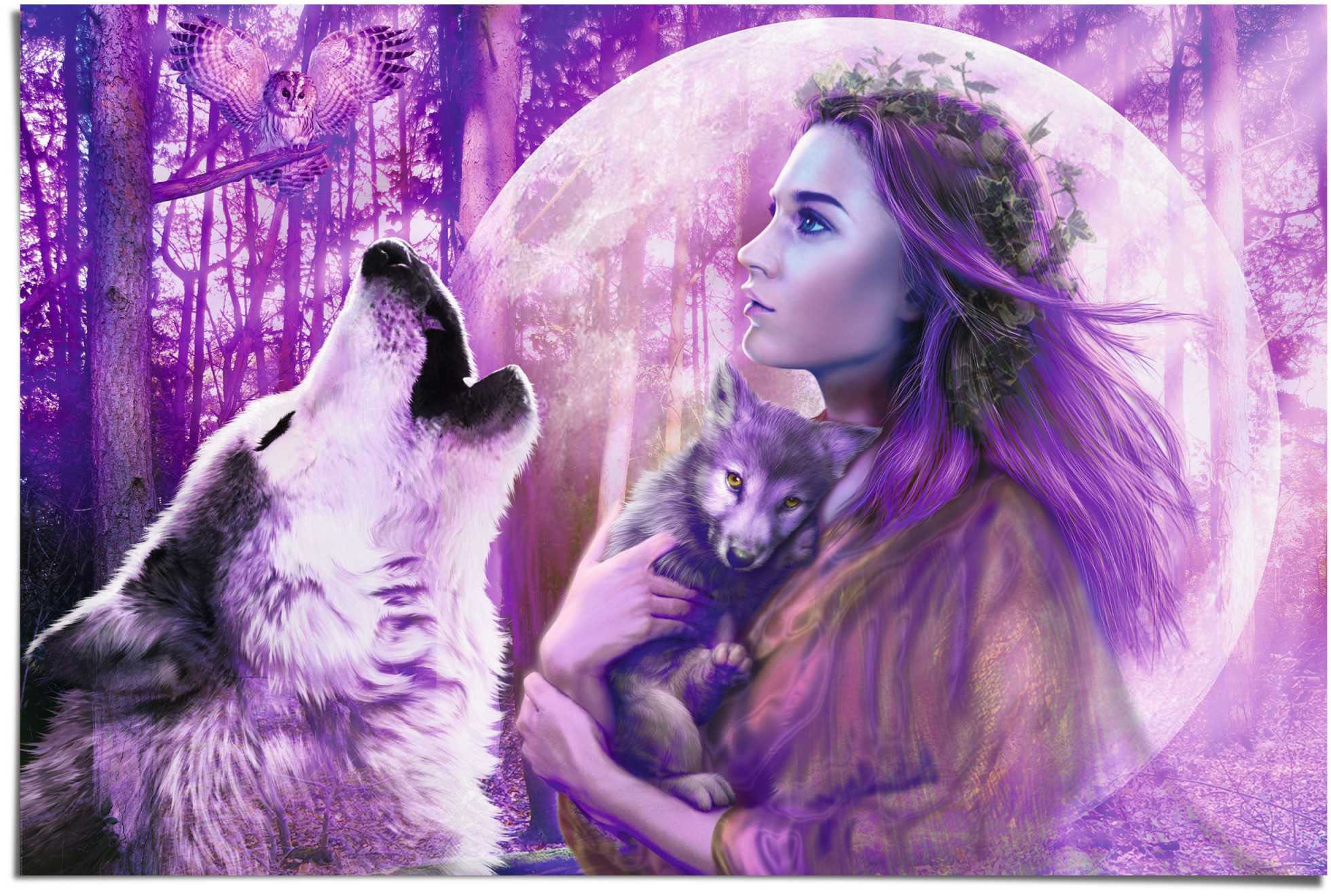 Image of Reinders! Poster »Vollmond Wölfe«, (1 St.) bei Ackermann Versand Schweiz