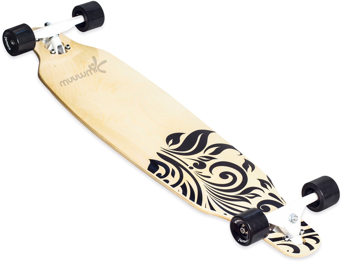 Muuwmi Longboard »Beach/Wood, ABEC 7«