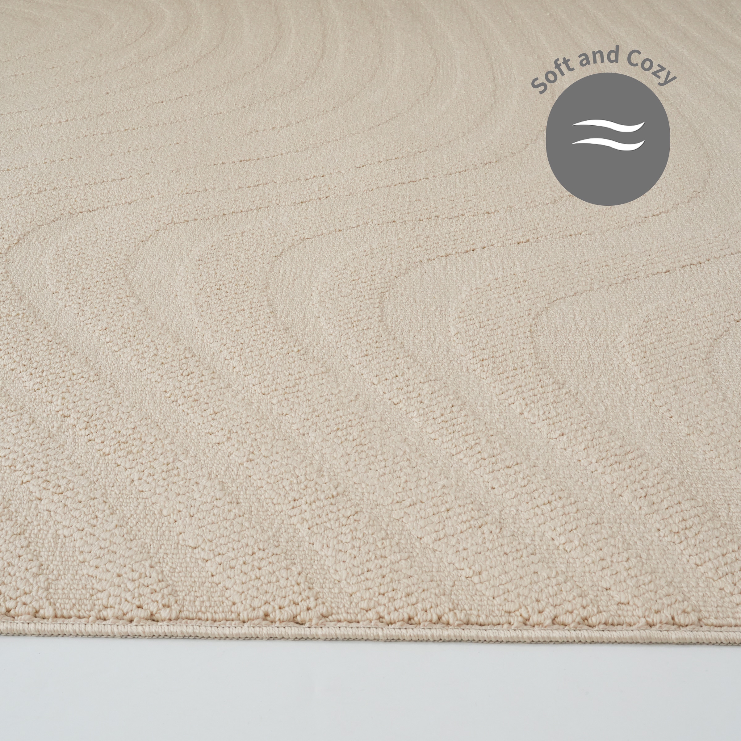 GOODproduct Teppich »Jola Welle, Hoch-Tief-Design« rechteckig 12 mm Höhe Wellenmuster, Boho, Modern, 3D, Wohnzimmer, Schlafzimmer