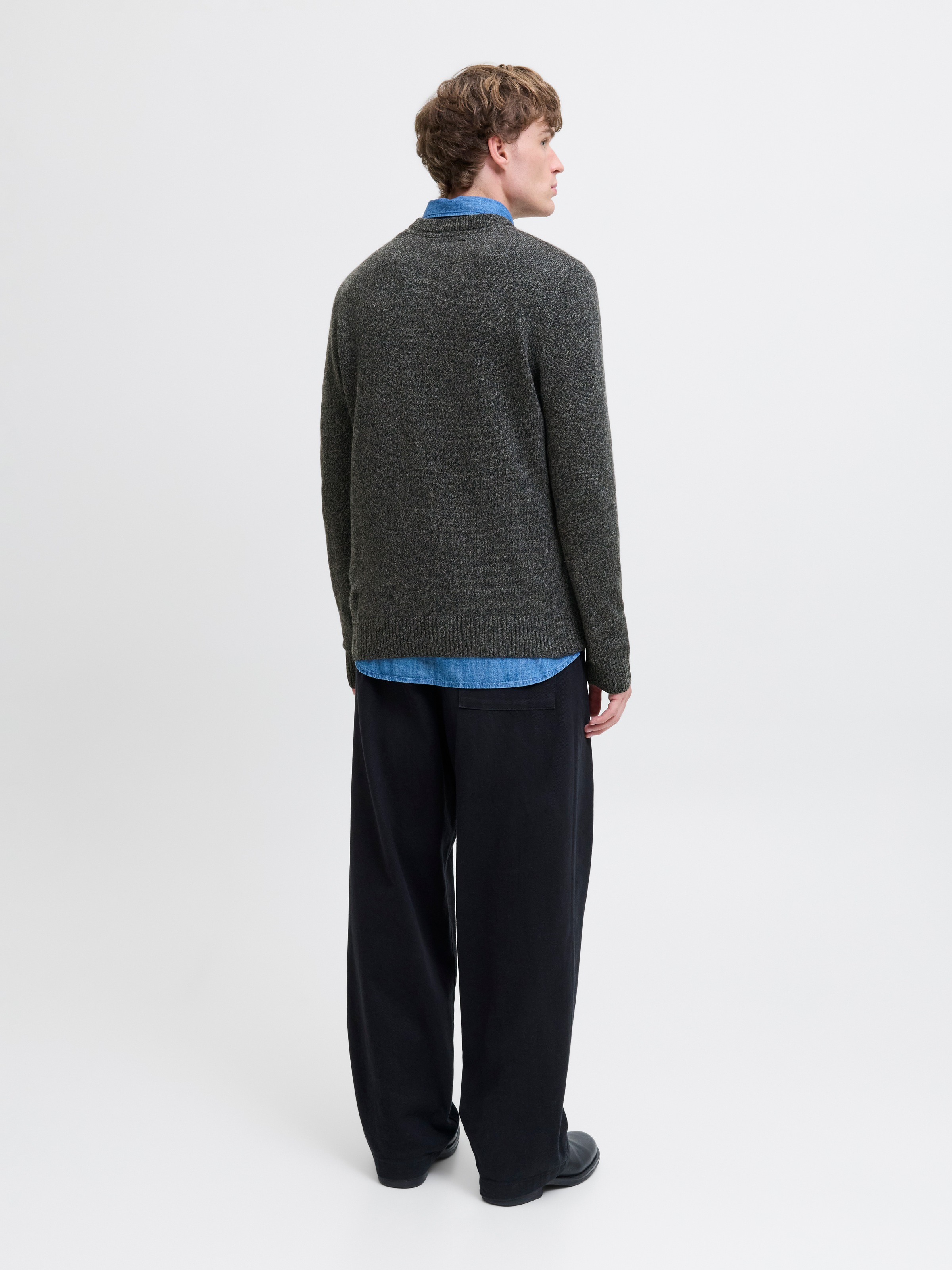 Jack & Jones Pull à col rond »JPRBLULAMBSWOOL KNIT CREW NECK«