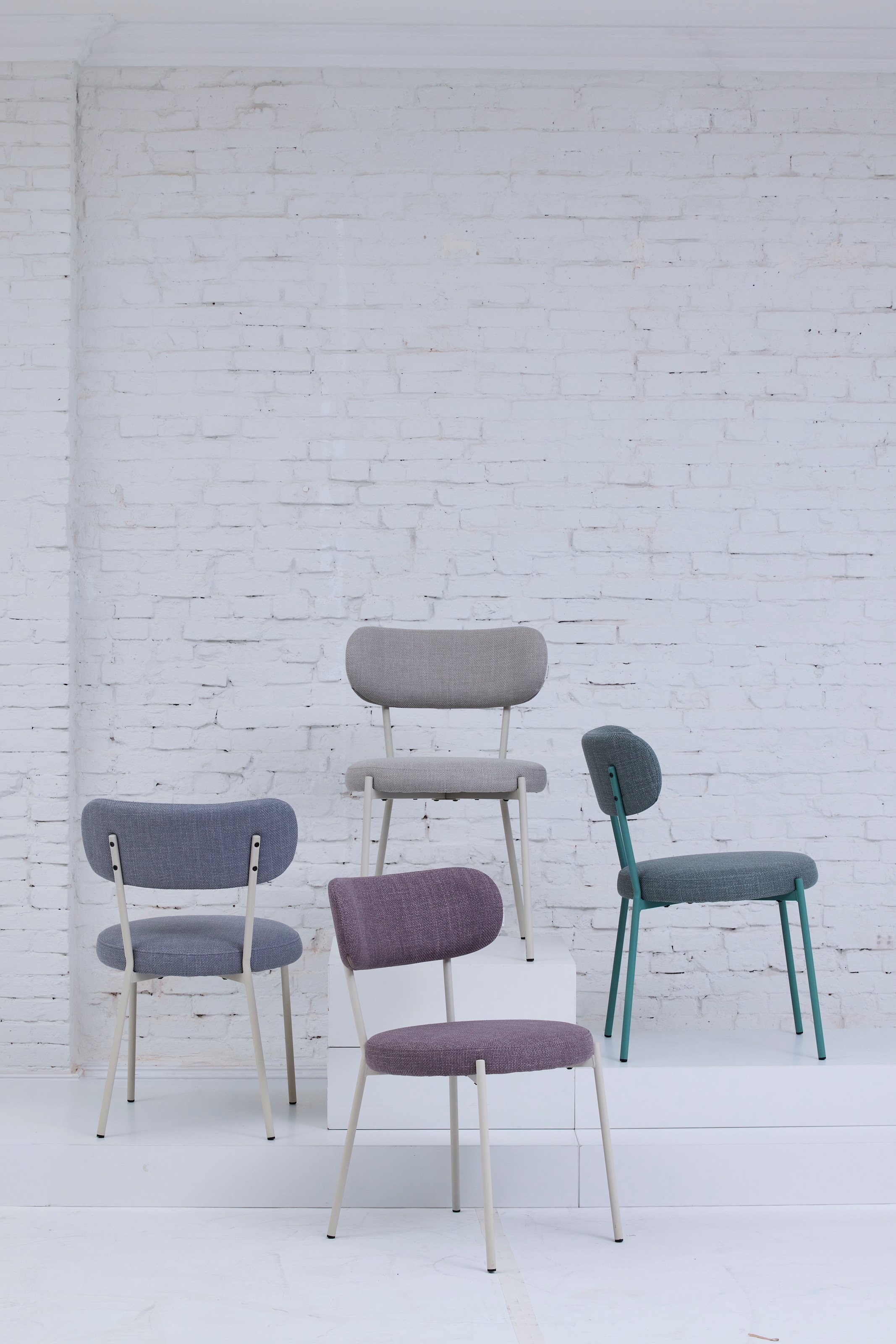 TOM TAILOR HOME 4-Fussstuhl »SOFT PAD CHAIR« (Set) 2 Stk.Esszimmerstuhl, 4-Fussgestell, mit Rückenausschnitt