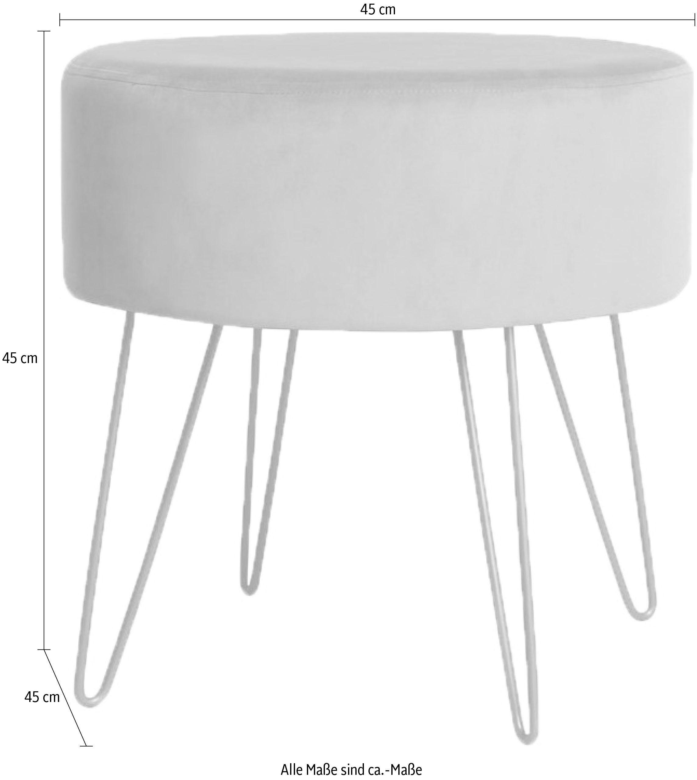 Kayoom Hocker »Mio 210, Hocker in dekorativem Design, moderne Form, stabiler Korpus«, (1 St.), beeindruckend, teilweise handgefertigt, moderne Form