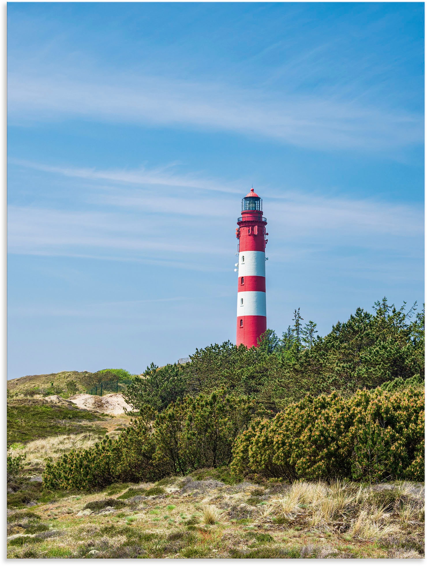 Image of Artland Wandbild »Leuchtturm in Wittdün auf Insel Amrum«, Gebäude, (1 St.), in vielen Grössen & Produktarten - Alubild / Outdoorbild für den Aussenbereich, Leinwandbild, Poster, Wandaufkleber / Wandtattoo auch für Badezimmer geeignet bei Ackermann Versand