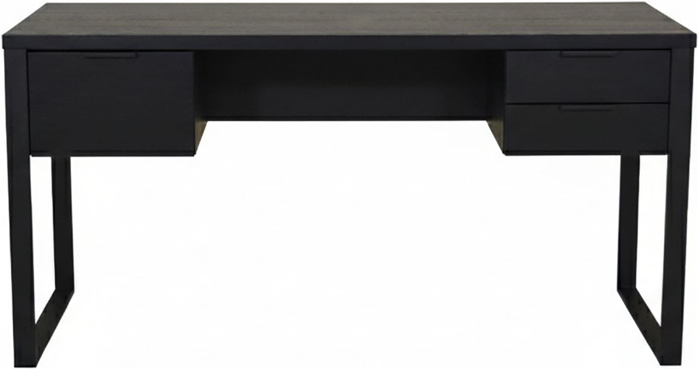 Jahnke Schreibtisch »LOOP D 150« Schreibtisch, Eiche-Optik, 3 Schubkästen, Metallrahmen, B:152,4 cm