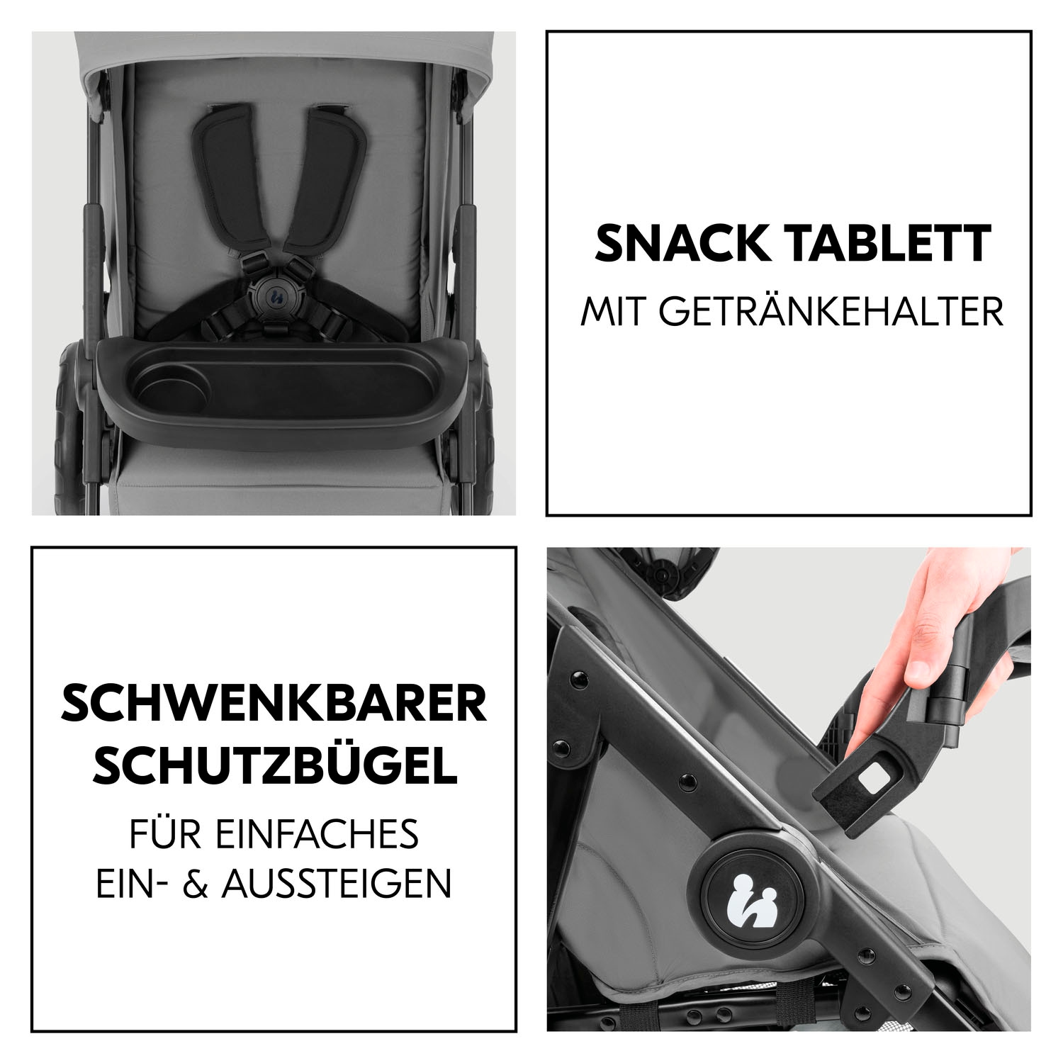 Hauck Kinder-Buggy »Shop N Care Trio Set« inkl. Babyschale, Babywanne und Adapter