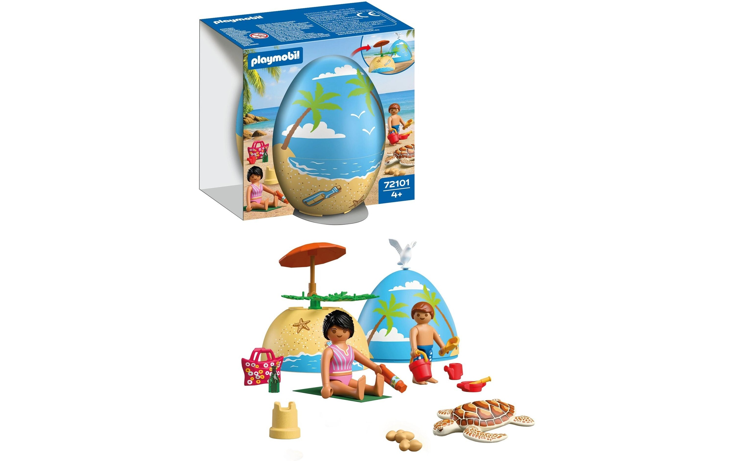 Playmobil® Jeu de construction »Spiel-Ei: Strandurlaub (72101), My Life«