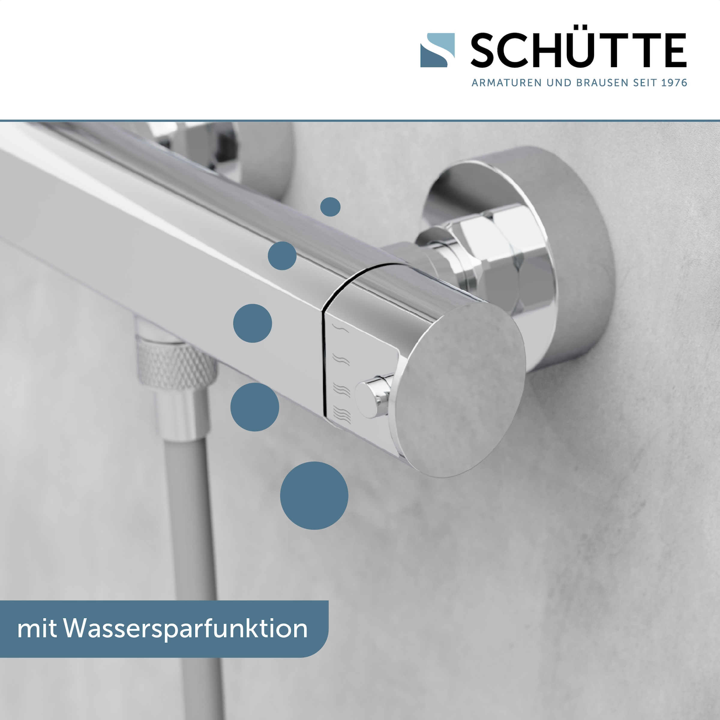 Schütte Thermostat de douche »VITA« fonction Eco-Stop économisant l'eau, verrouillage de sécurité, refroidissement innovant