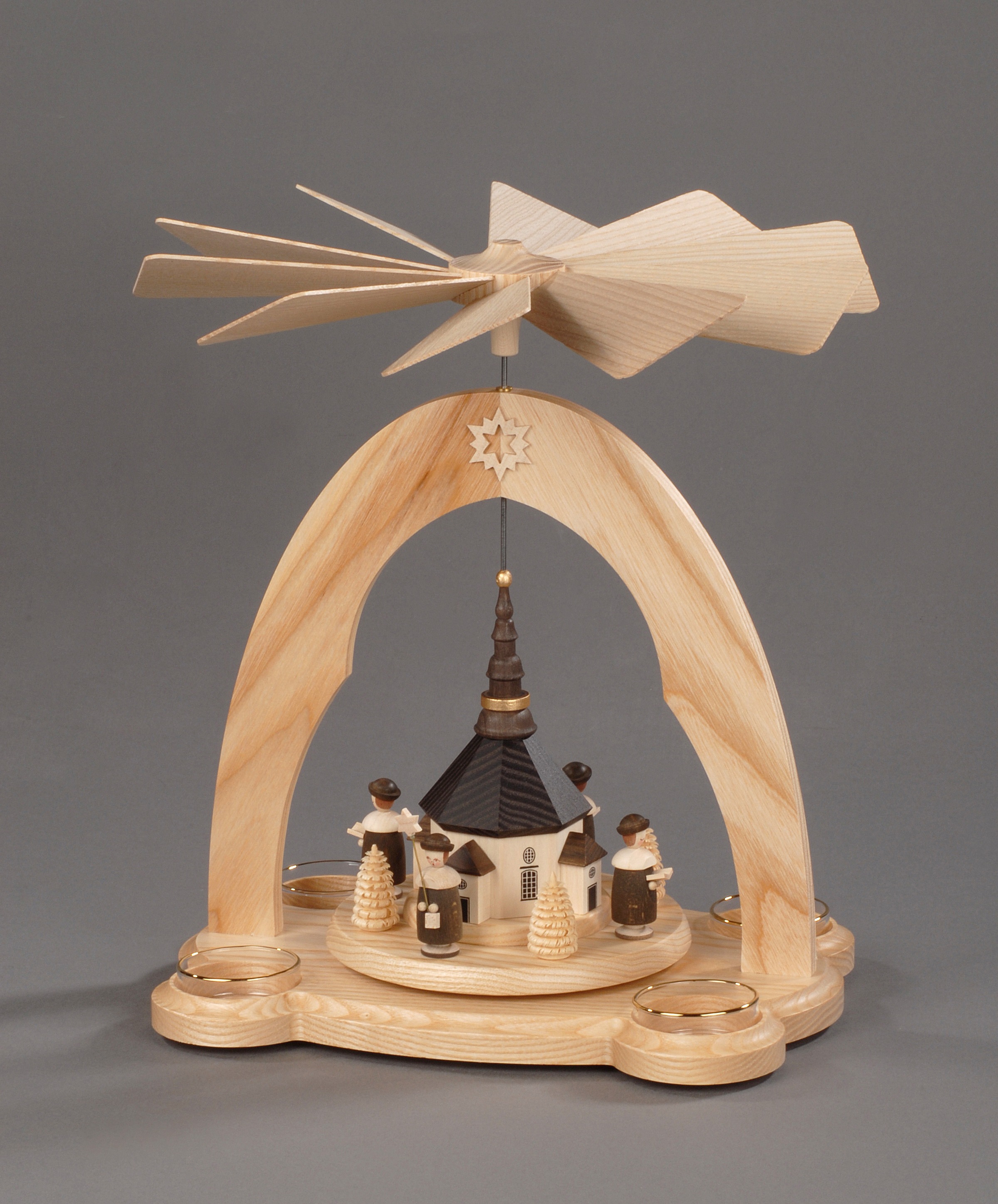 Image of Albin Preissler Weihnachtspyramide »Seiffener Kirche mit Kurrende«, (1 St.), Handwerkskunst aus dem Erzgebirge bei Ackermann Versand Schweiz