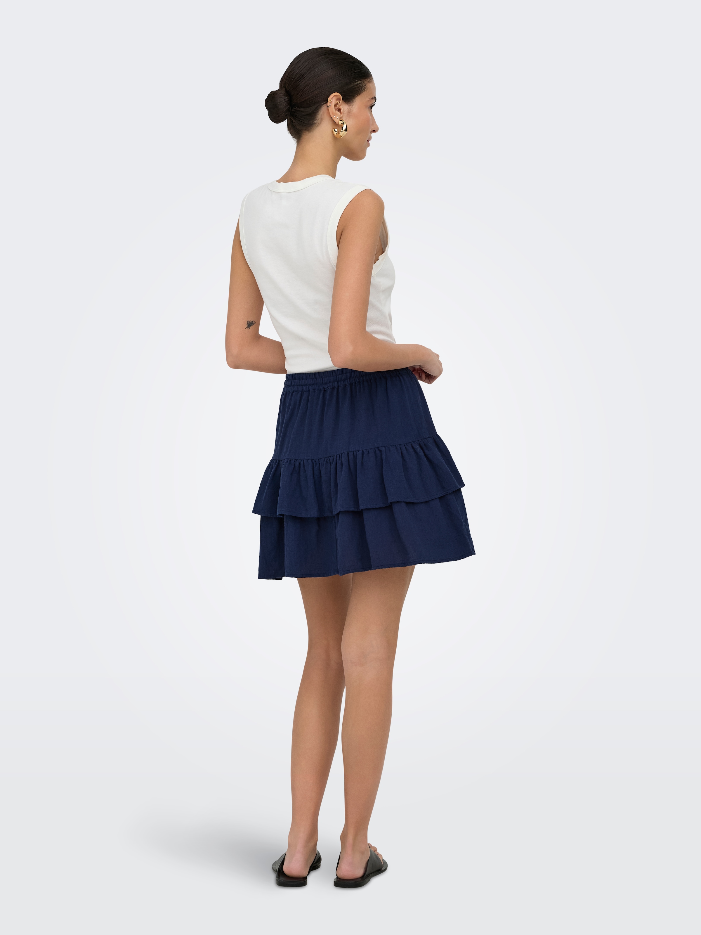 ONLY Minijupe »ONLSWAR STRING SHORT SKIRT WVN« Coton