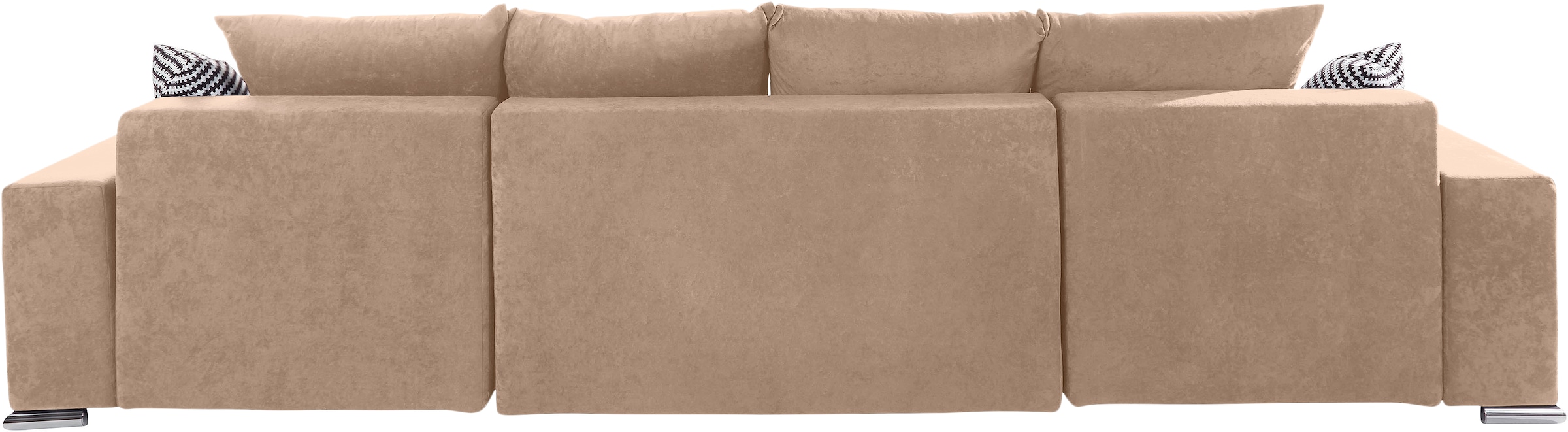 COLLECTION AB Wohnlandschaft »Josy XL U-Form, Breite: 313 cm« mit Bettfunktion, Bettkasten & 2 Zierkissen, Federkern