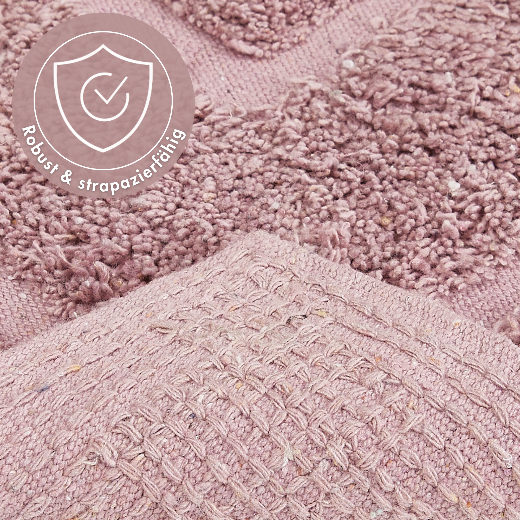 Andiamo Tapis de bain »Havanna, 50x80 cm« Höhe 7,5 mm Badteppich, Uni Farben, Hoch-Tief Effekt, verschiedene Designs