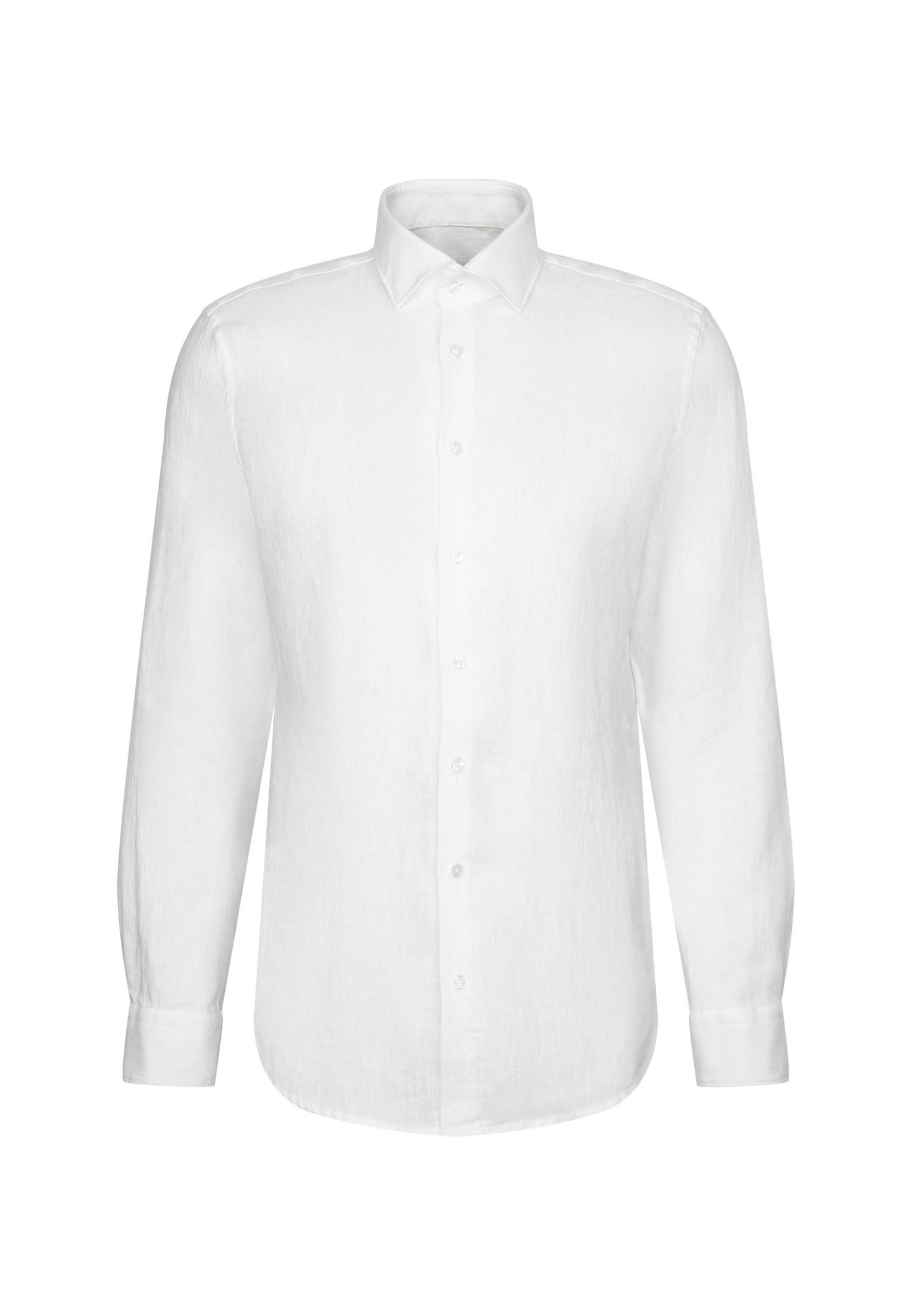 seidensticker Chemise en lin »Schwarze Rose« Col Kent uni 1/1 cintré